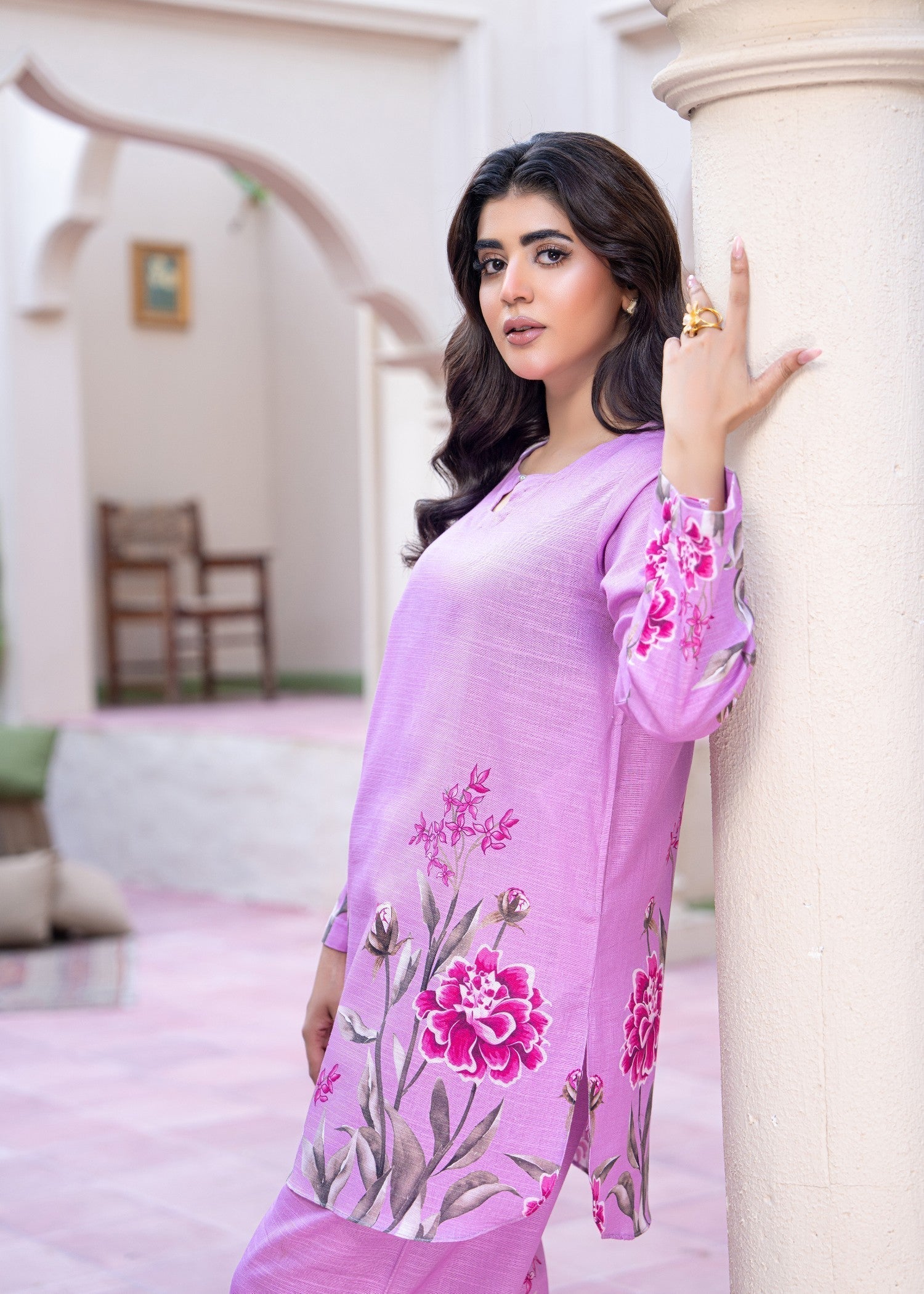khaddar Co Ord Sets in Orchid