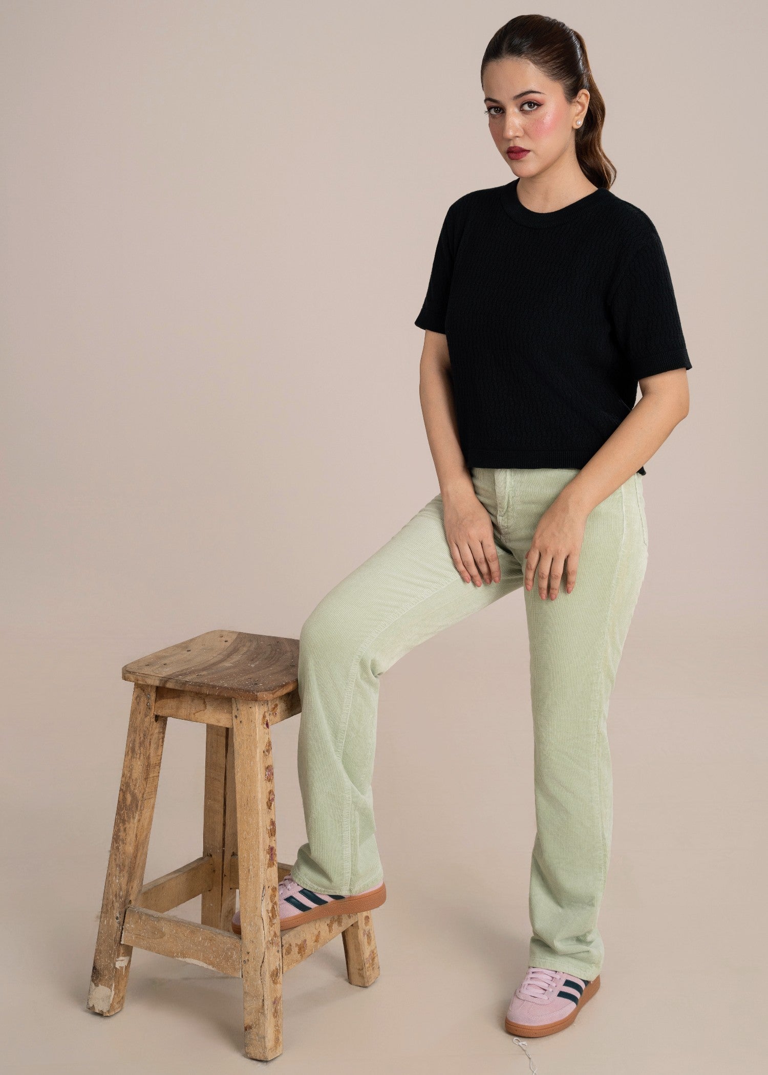 corduroy Pants in Mint green