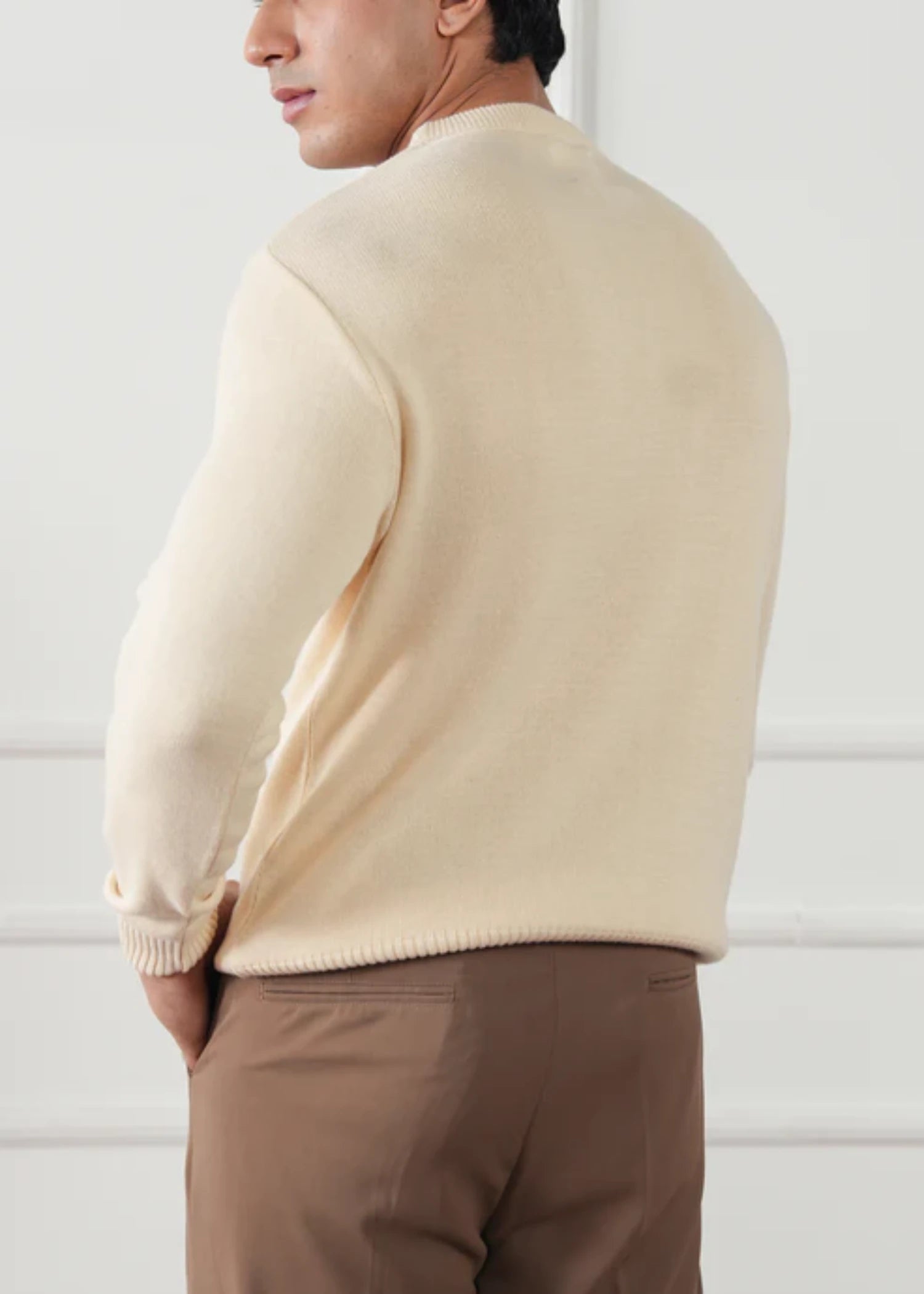 cotton Sweater in Cream