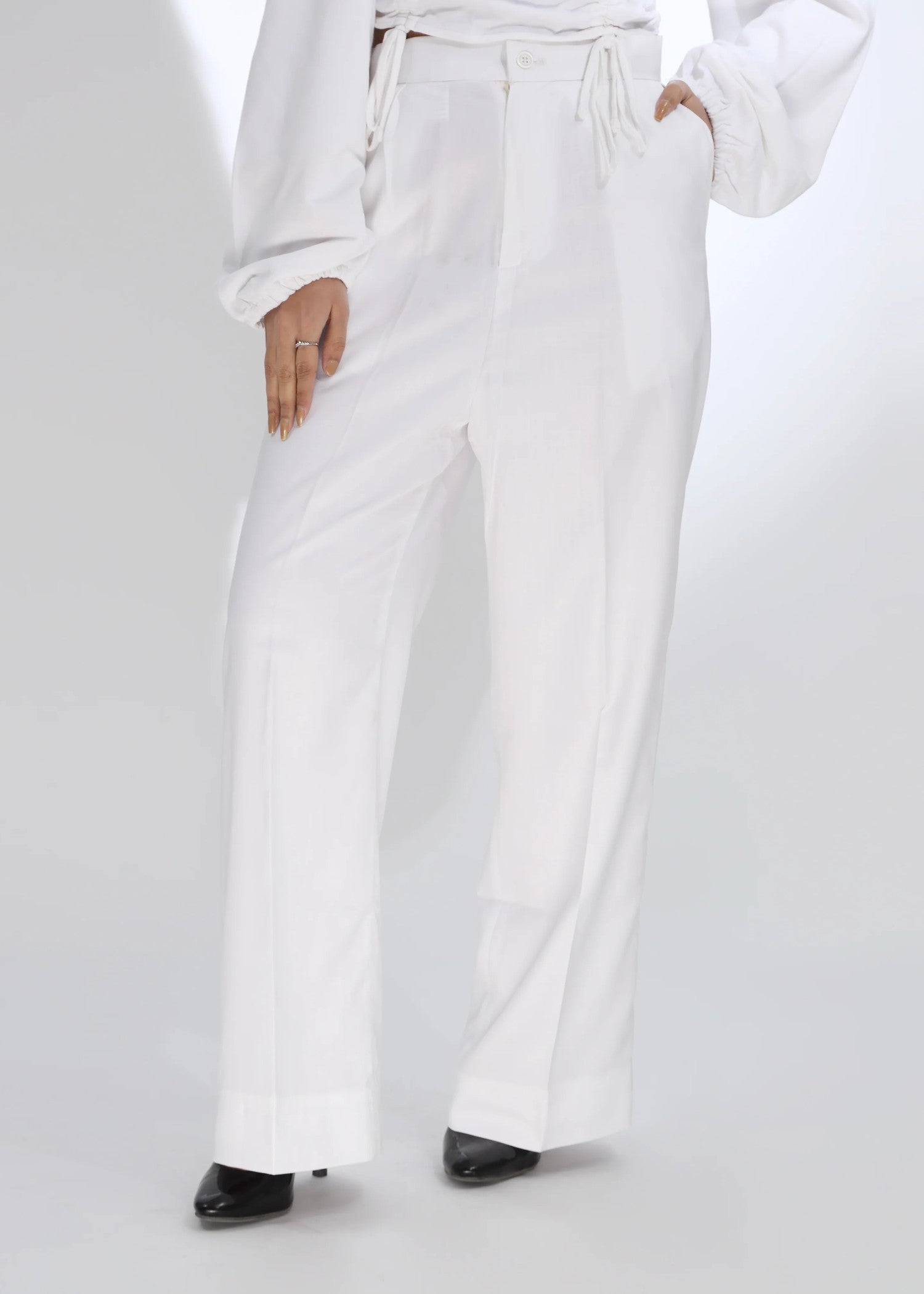 polycotton Pants in White