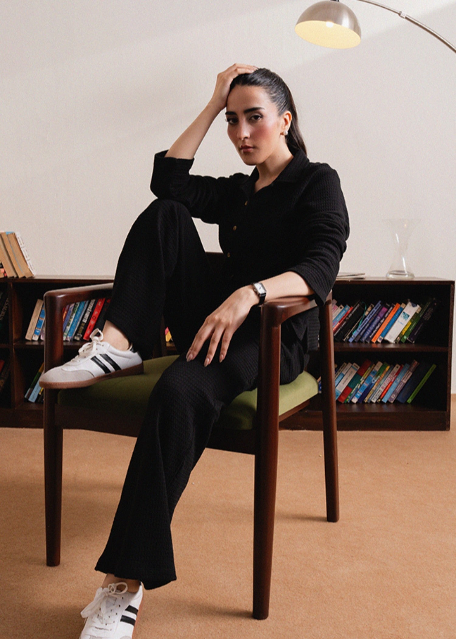 linen Trousers in Black