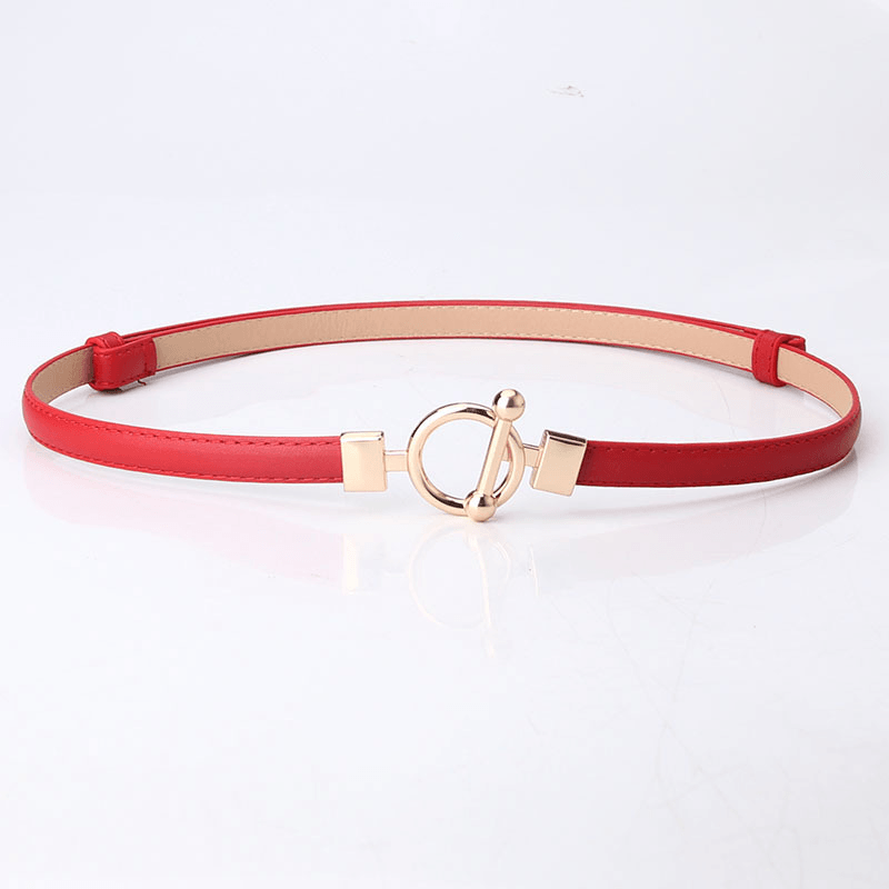 Fashion Women'S Coat Decorated Leather Belt