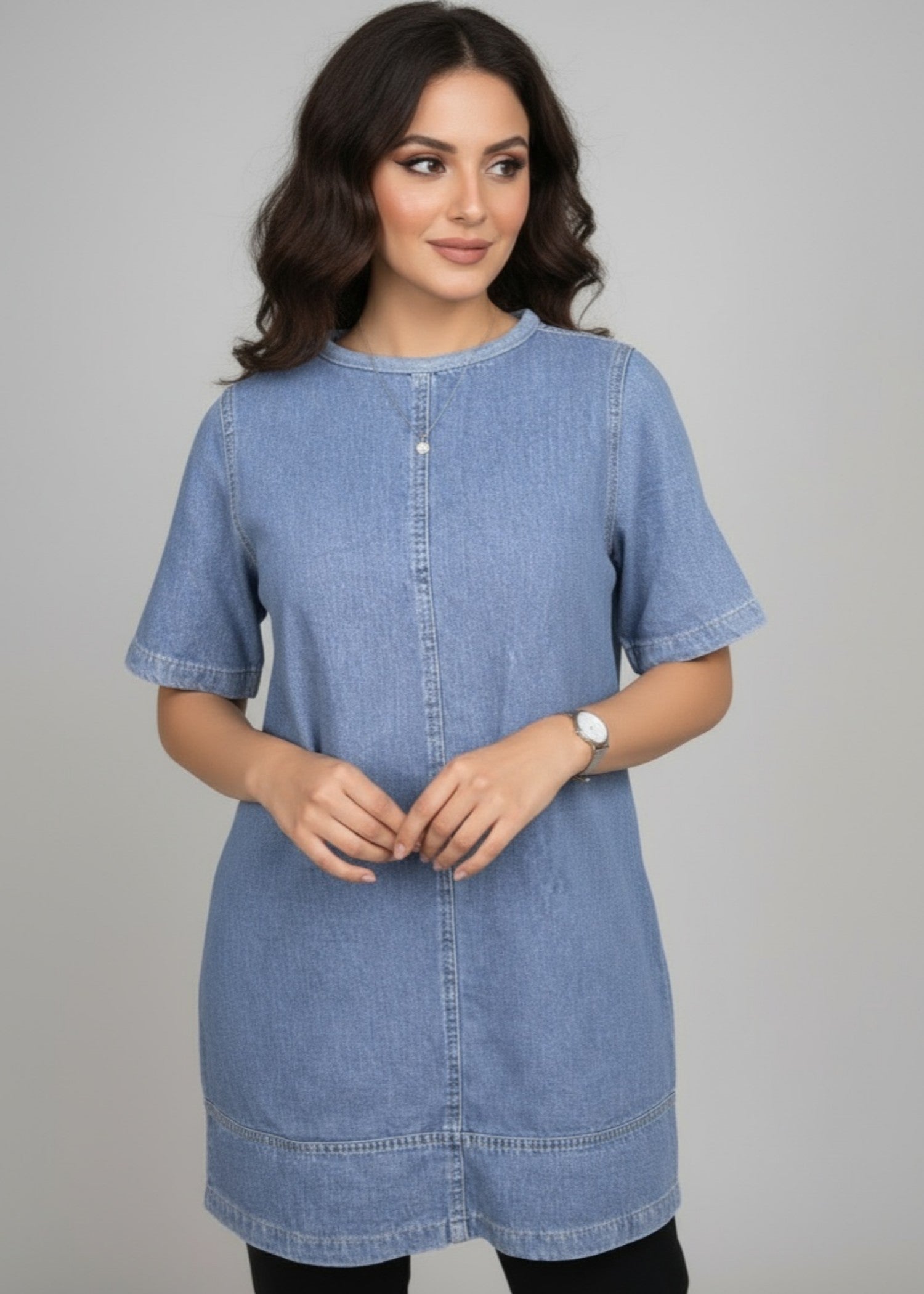 denim Top in Cornflower blue