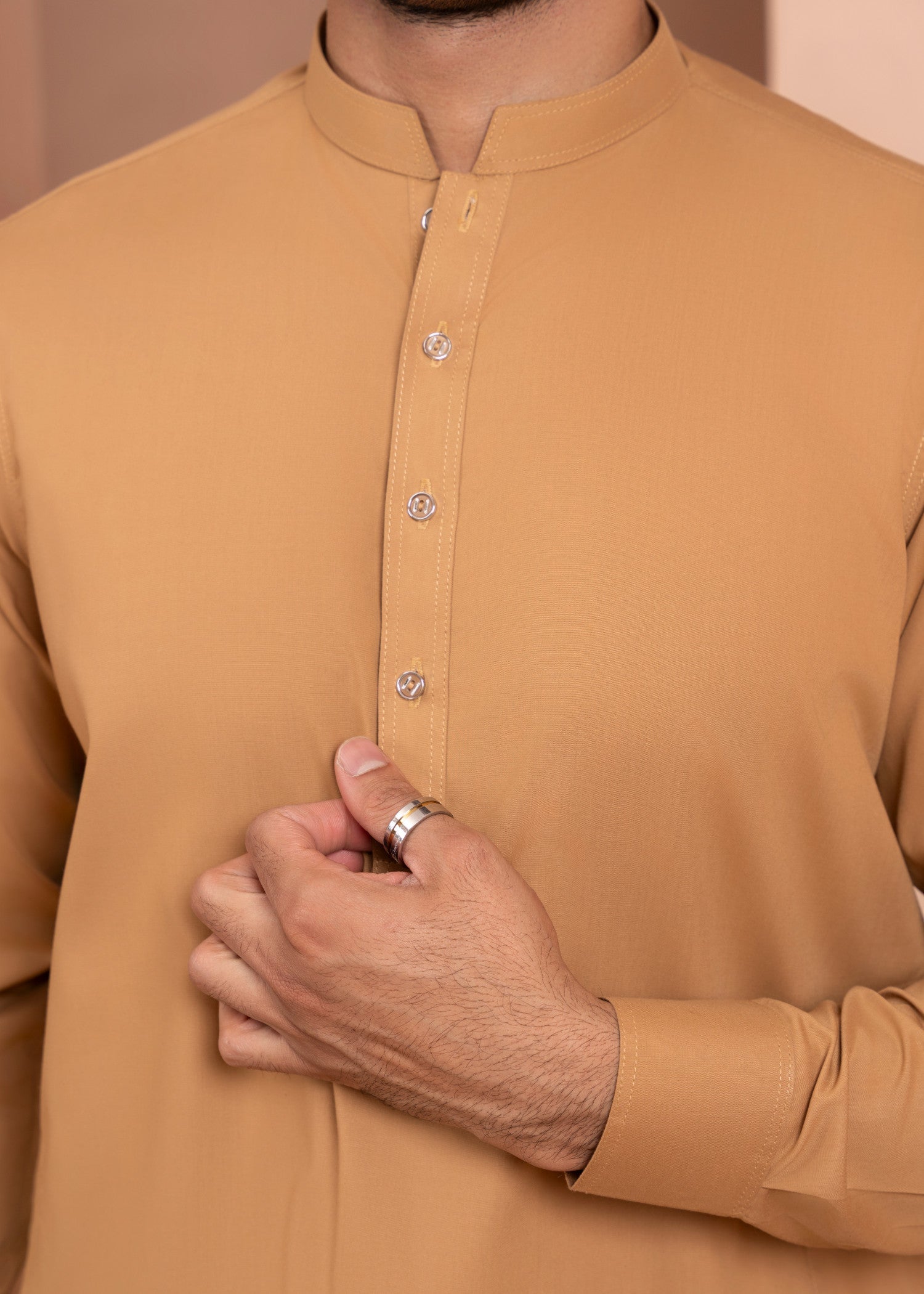 wash & wear Kurta Set in Copper