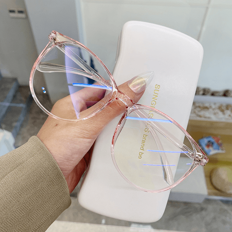 Round Face anti Blue Light Plain Face Can Be Matched with Nearsighted Net Red Eye Frame