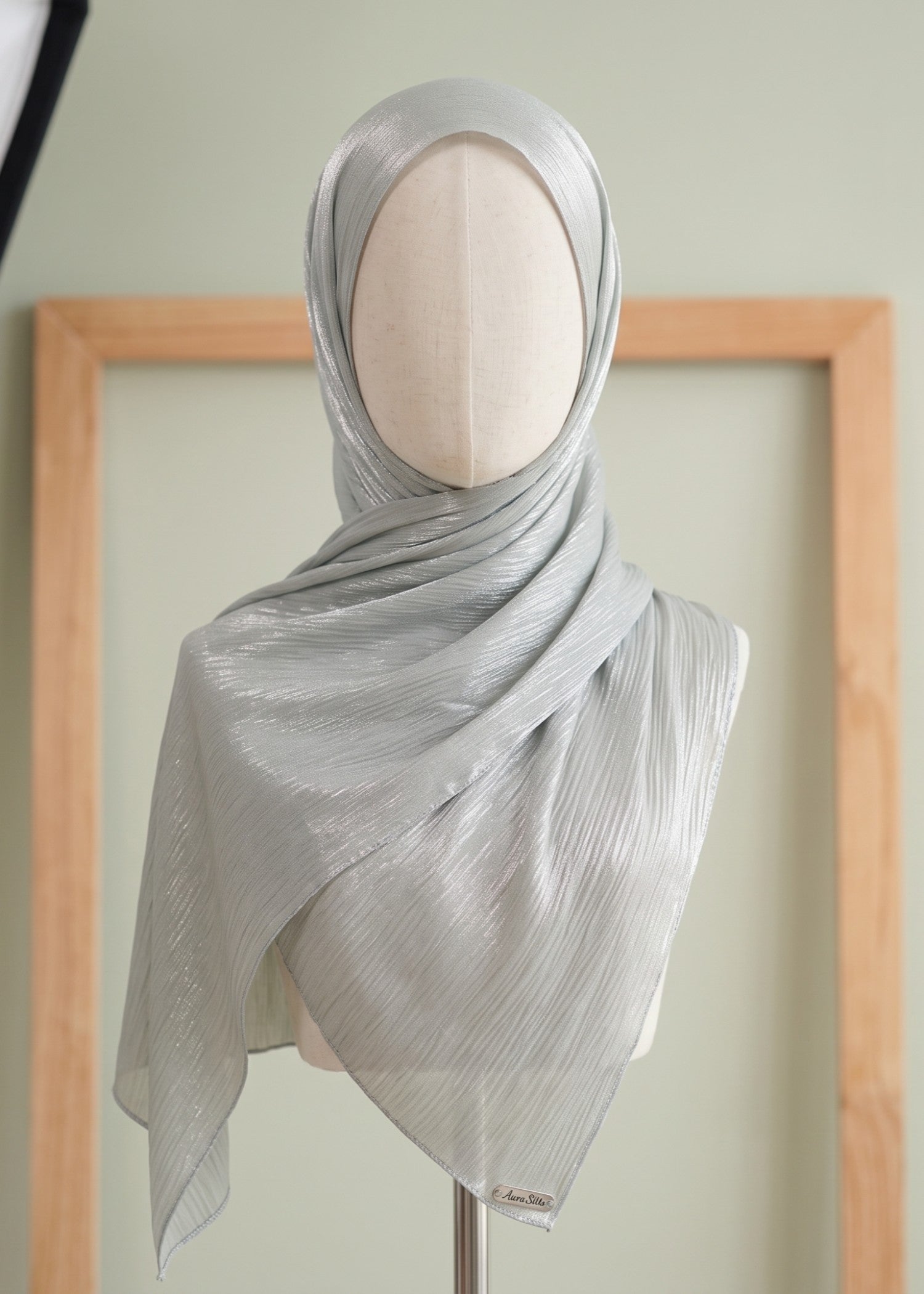 organza Hijab in Ash grey