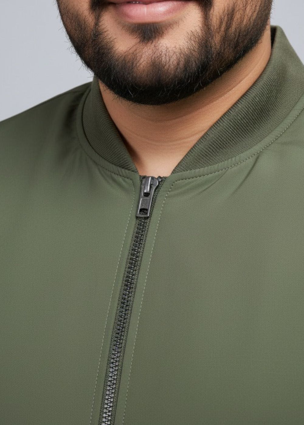 polyester Jacket in Olive green