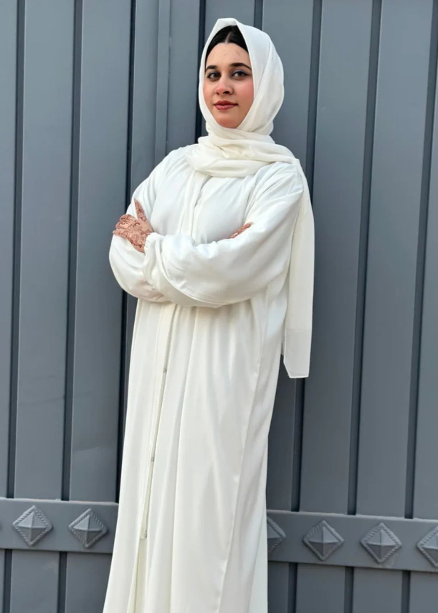 nidha Abaya in Ivory
