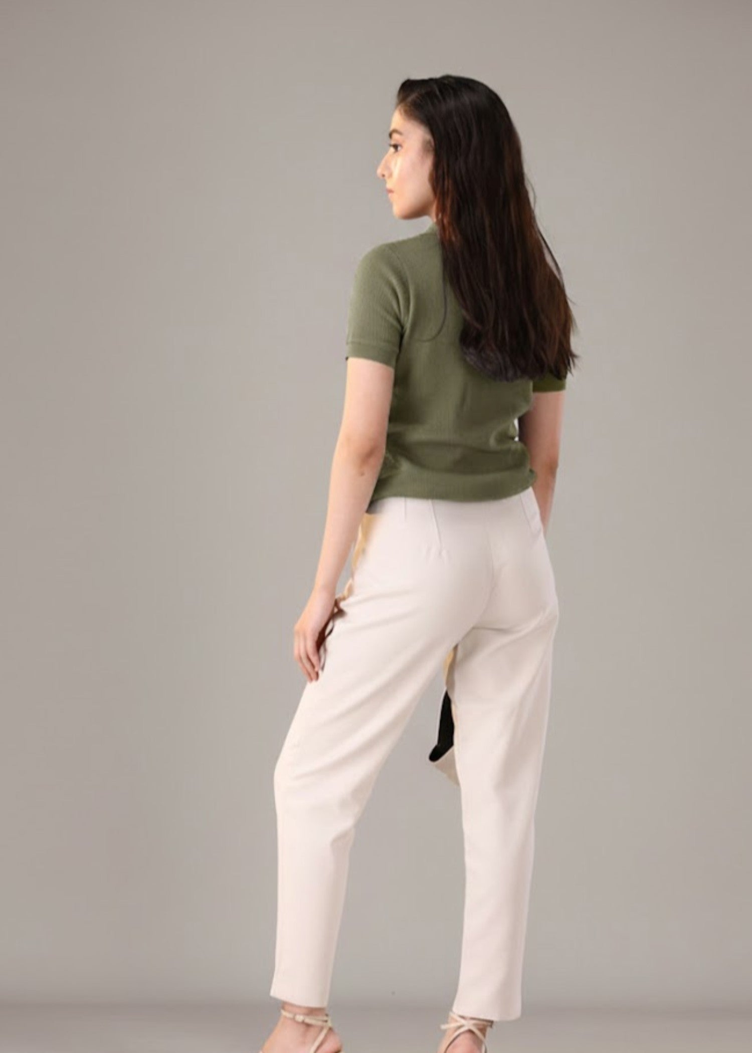 cotton Polo Shirt in Olive green
