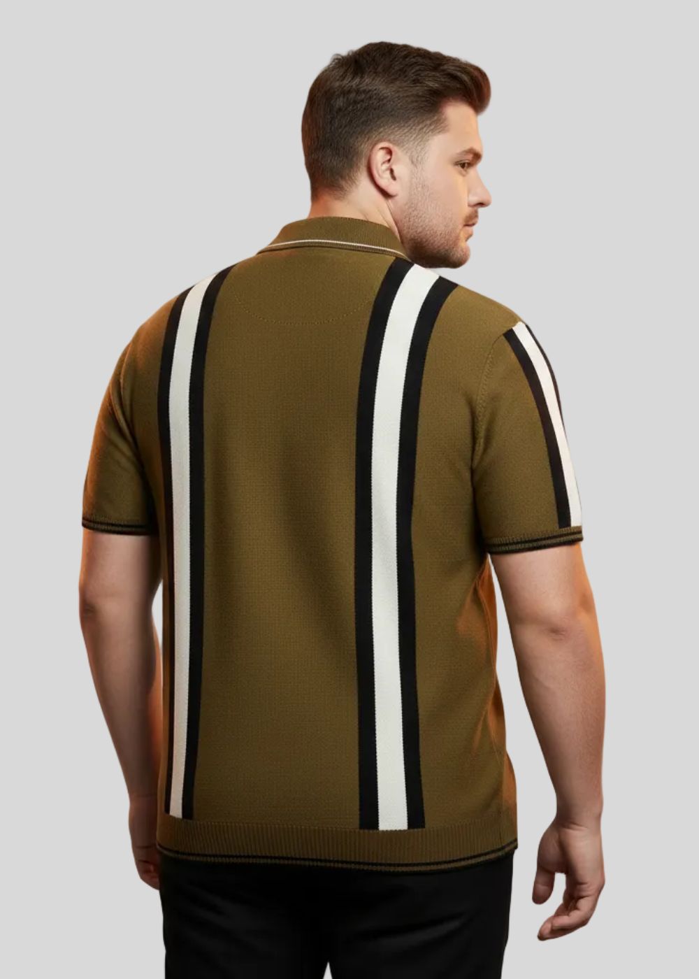 polyester-spandex Polo Shirt in Multi