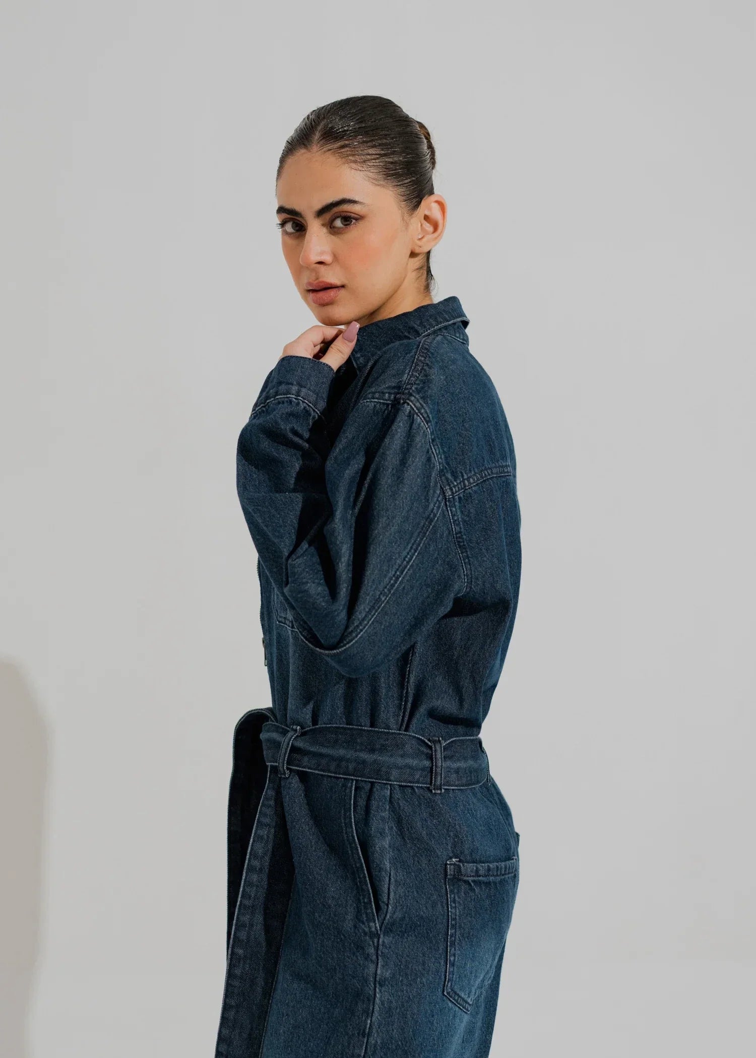 denim Jumpsuit in Blue