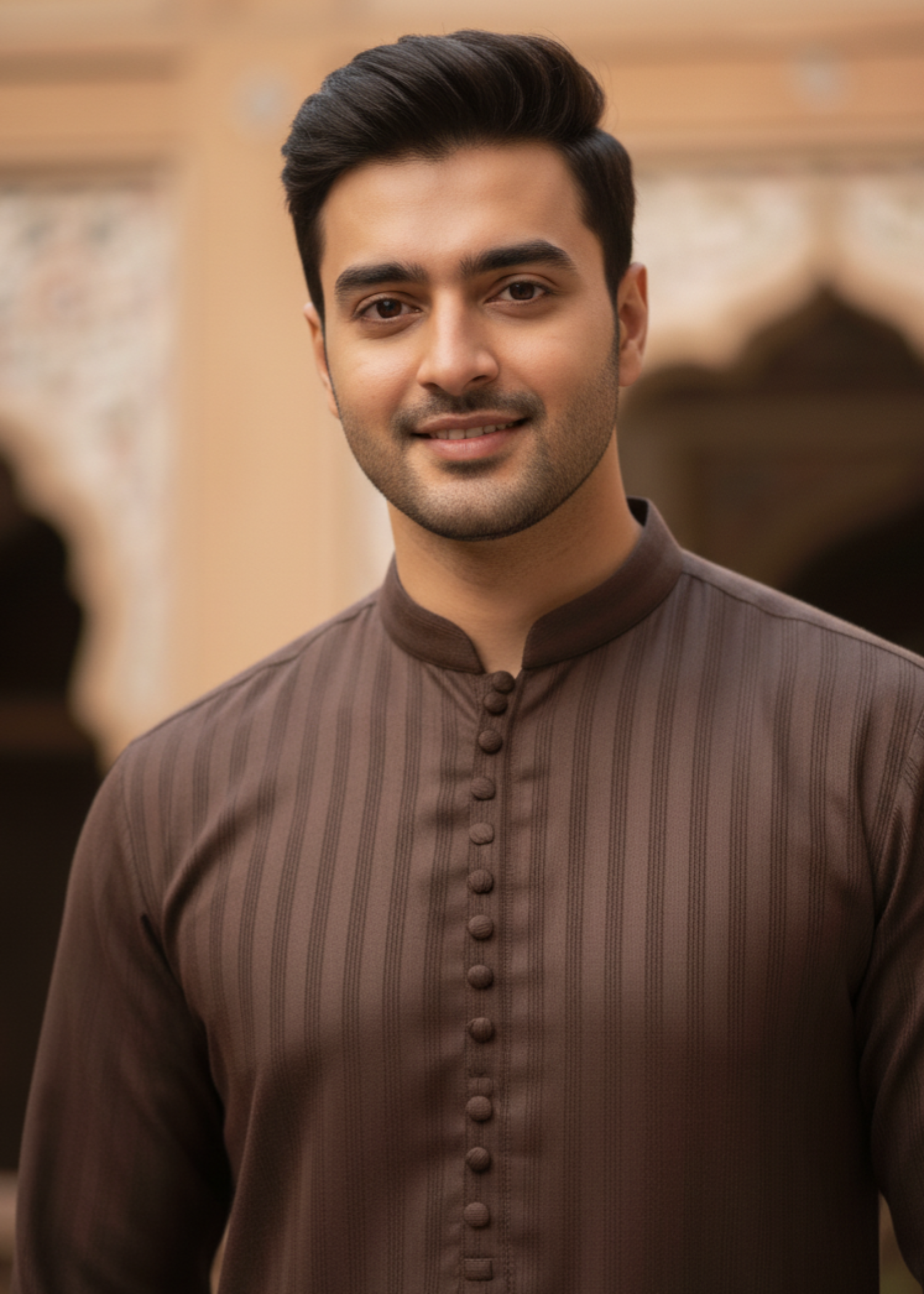 cotton Kurta in Chocolate brown by J Pardesi
