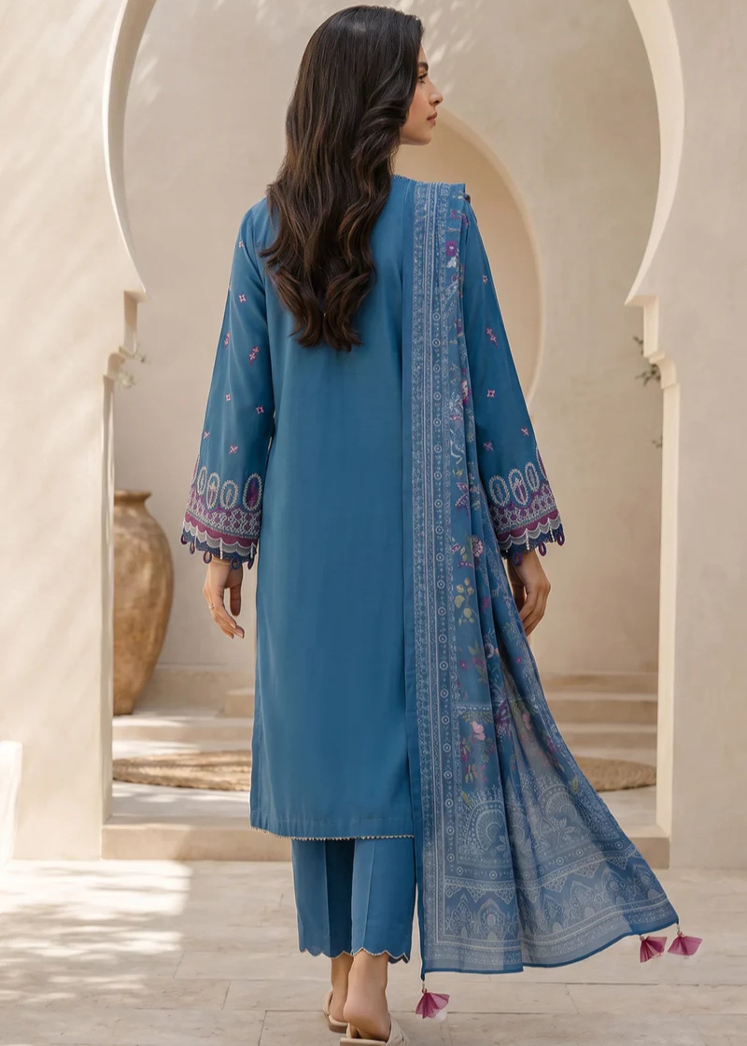 lawn Unstitched in Blue