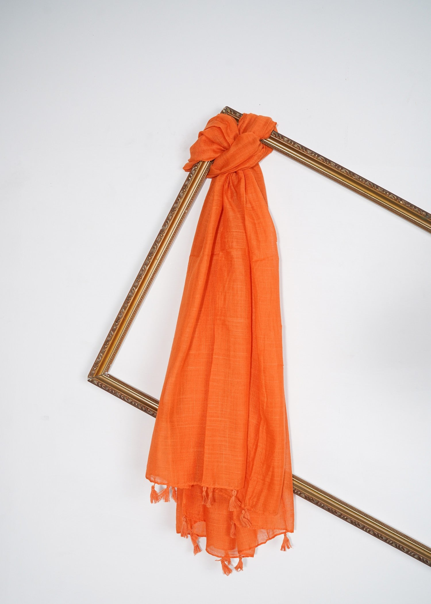 lawn Hijab in Sunset orange