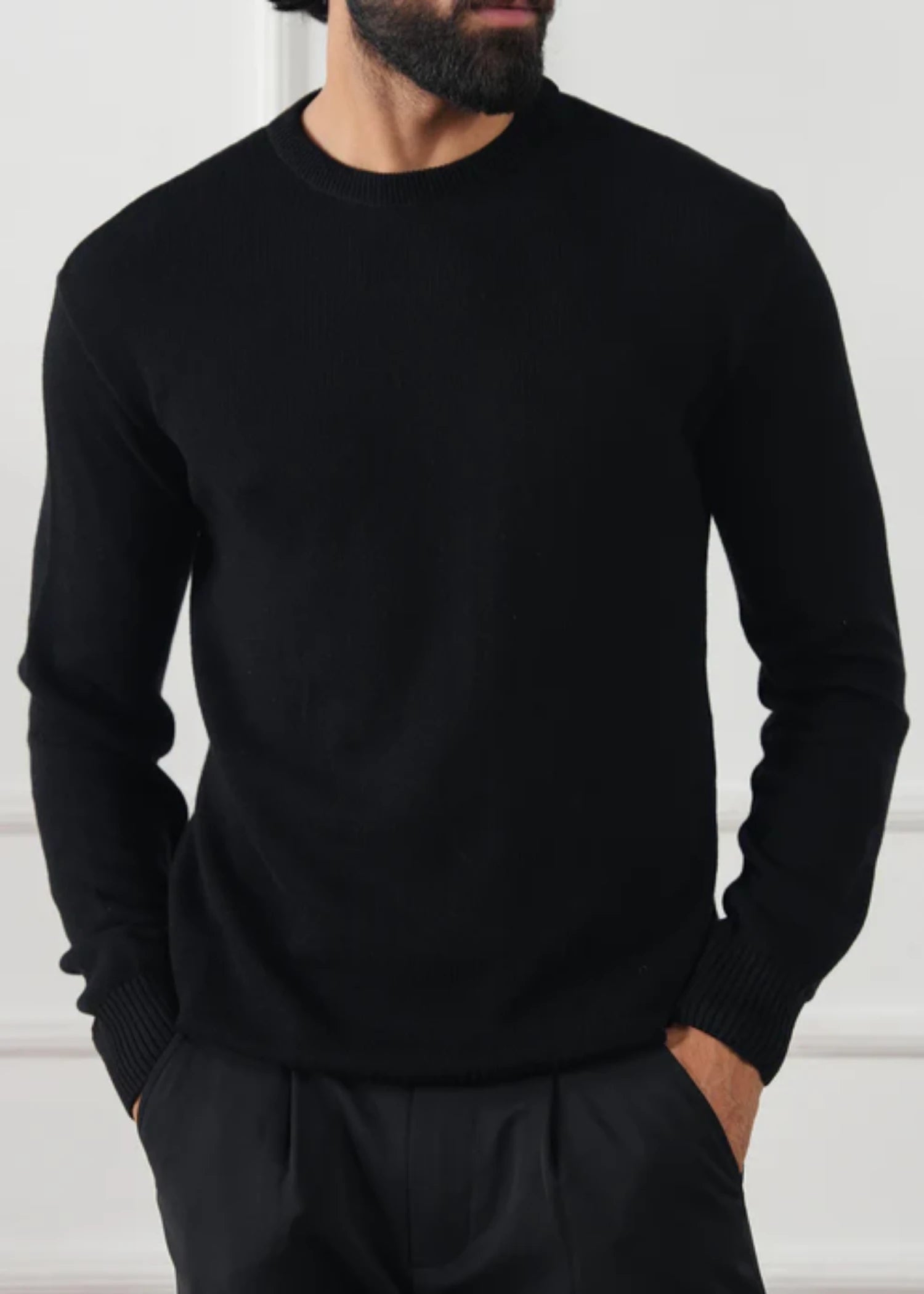 cotton Sweater in Jet black by Avant Garde