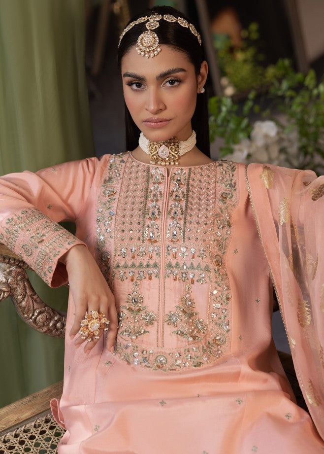 silk Kurta Set in Pink
