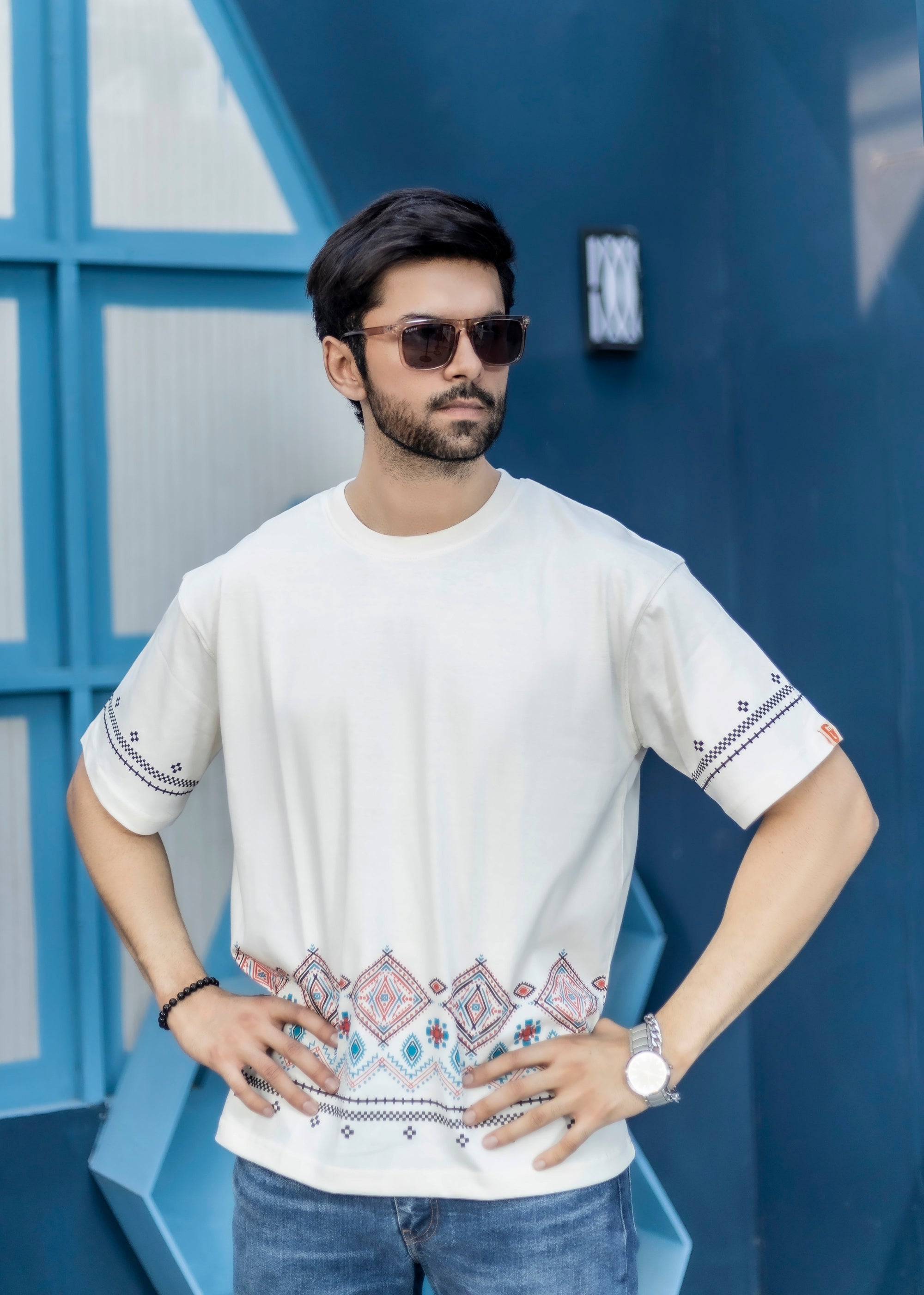 cotton T Shirt in Off-white