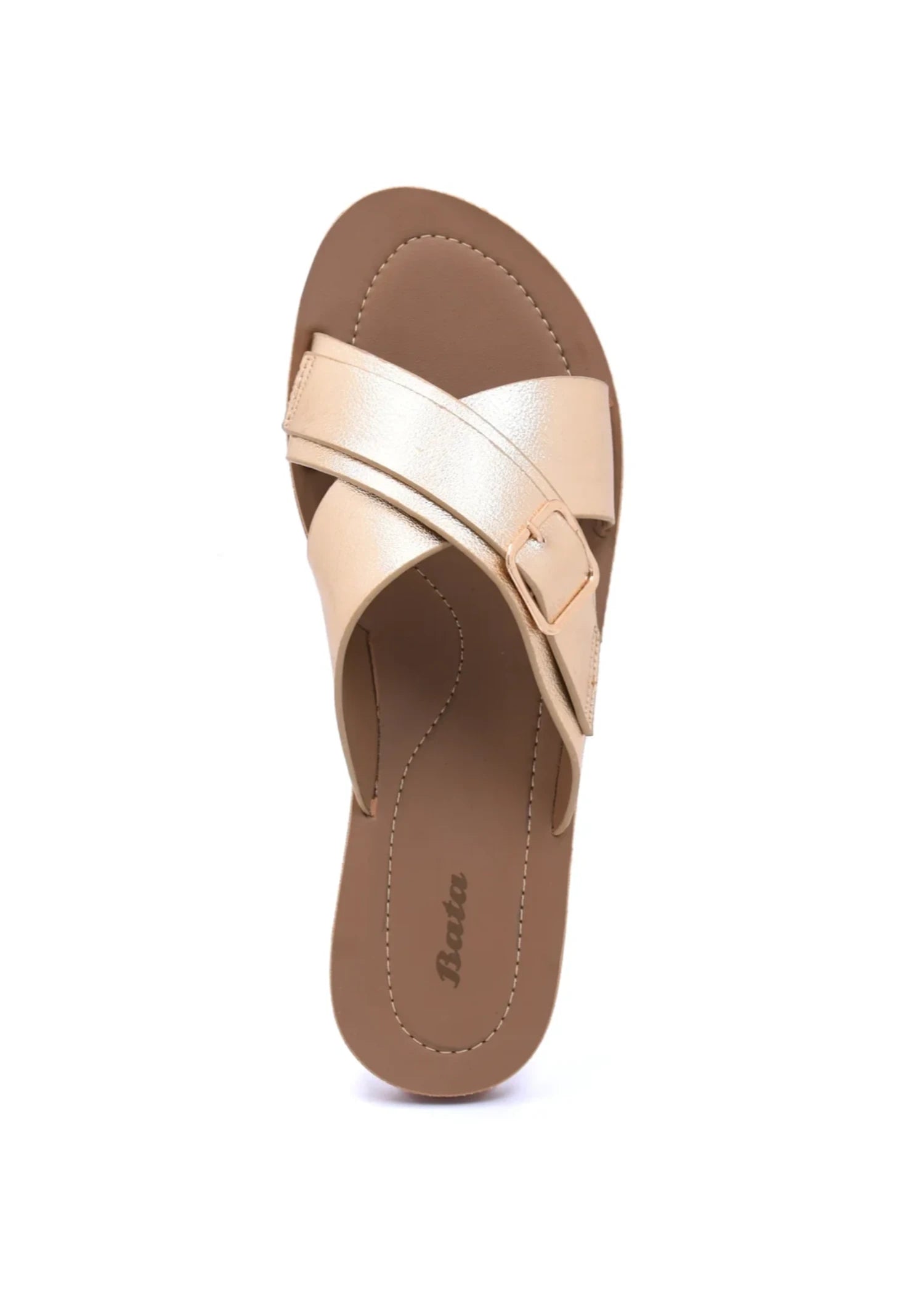 Slides in Gold by - High Quality Women Slides ERJ5102