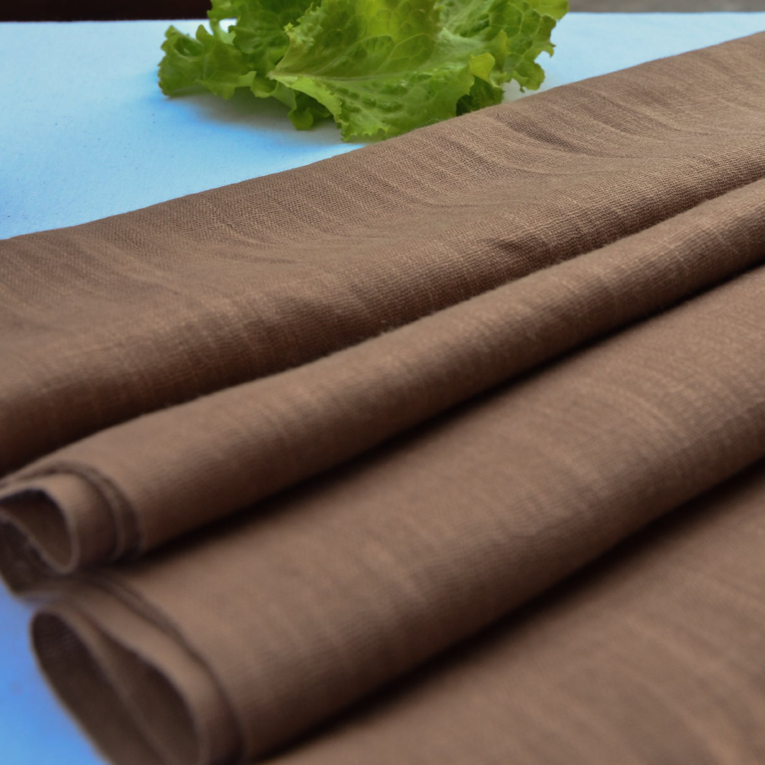slub lawn Hijab in Walnut brown