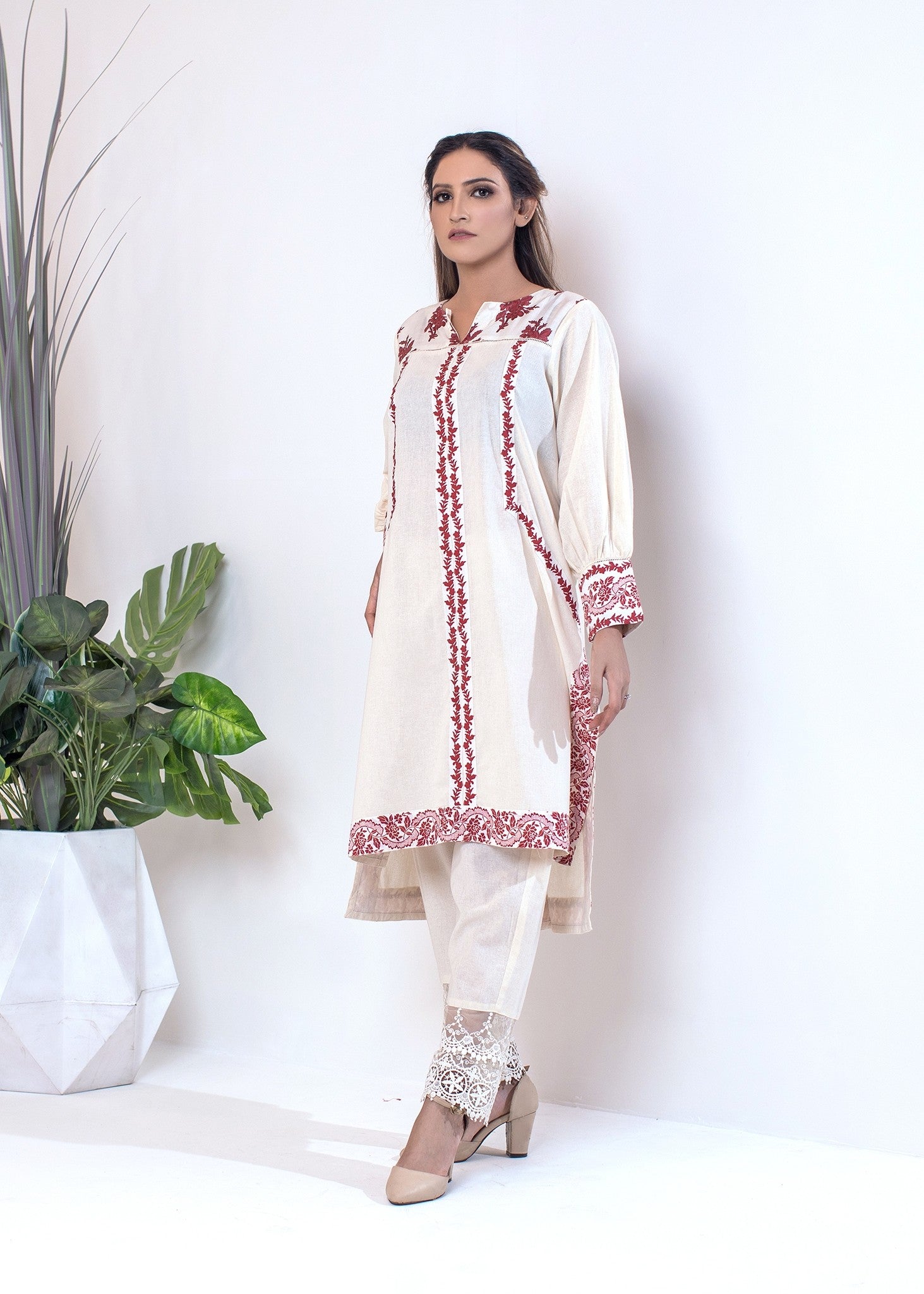 cotton Kurti in Cream