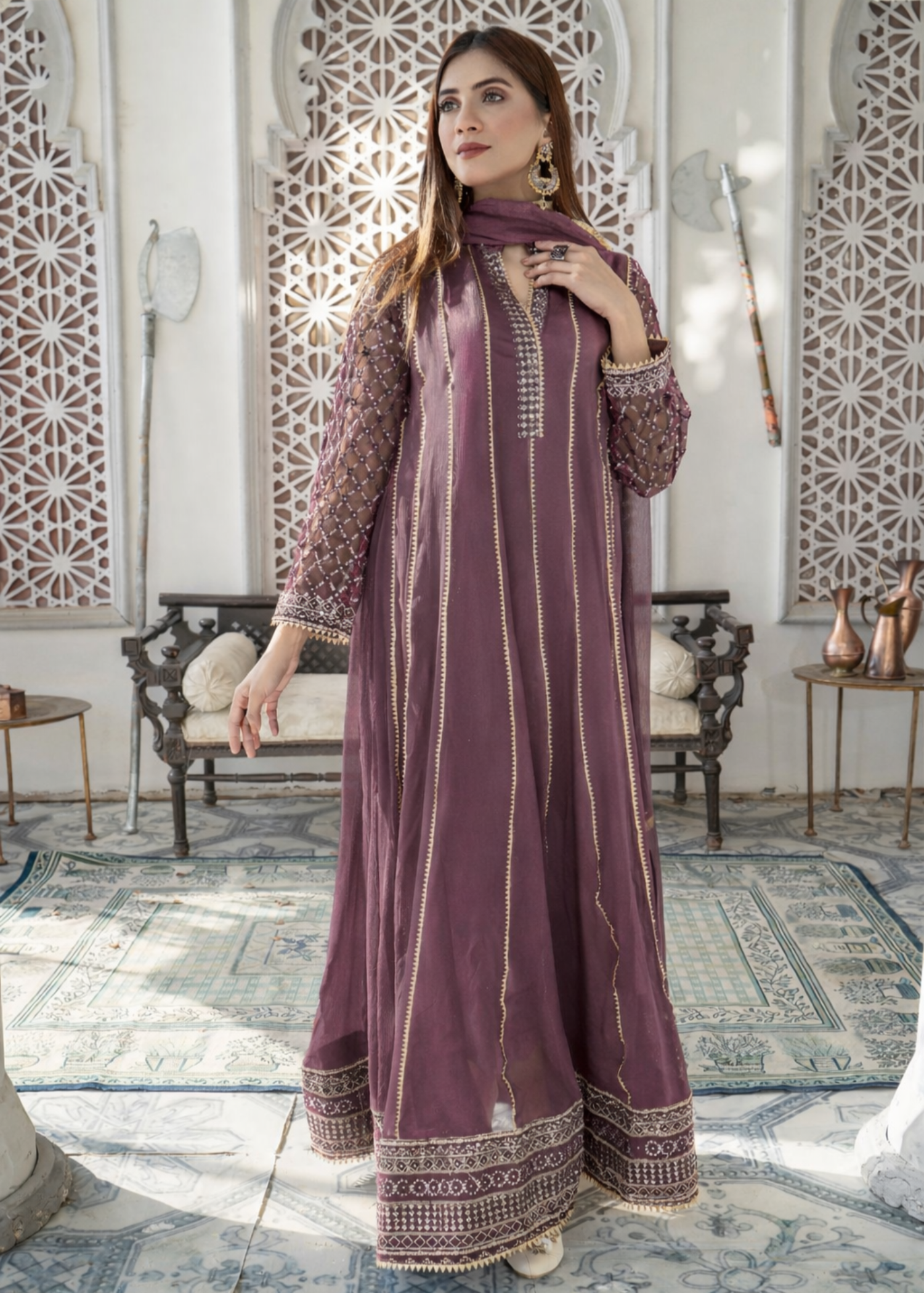 chiffon Maxi in Mauve