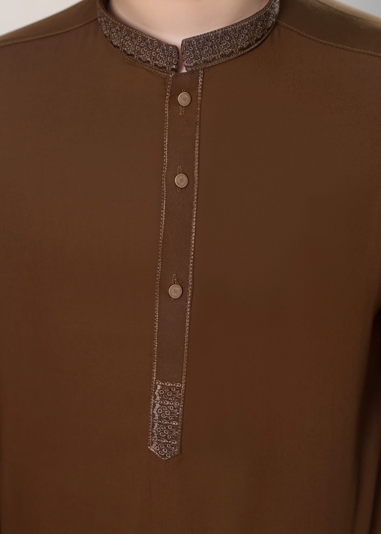 wash & wear Kurta Set in Brown