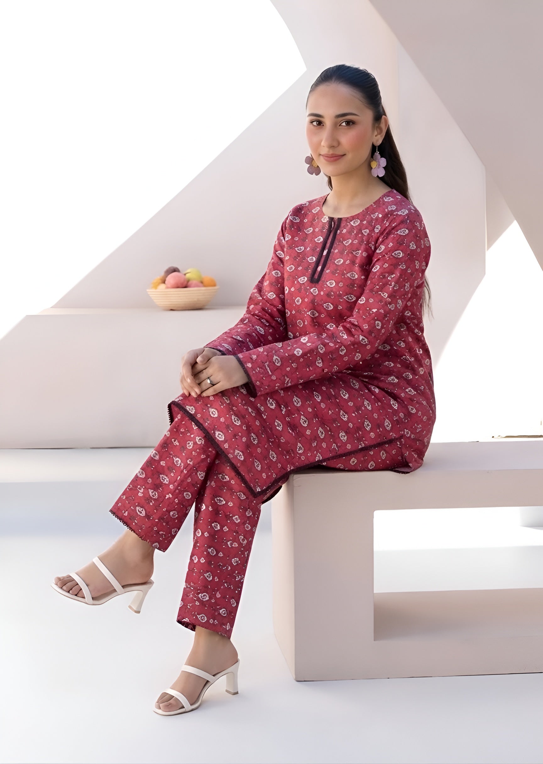 linen Co Ord Sets in Raspberry pink