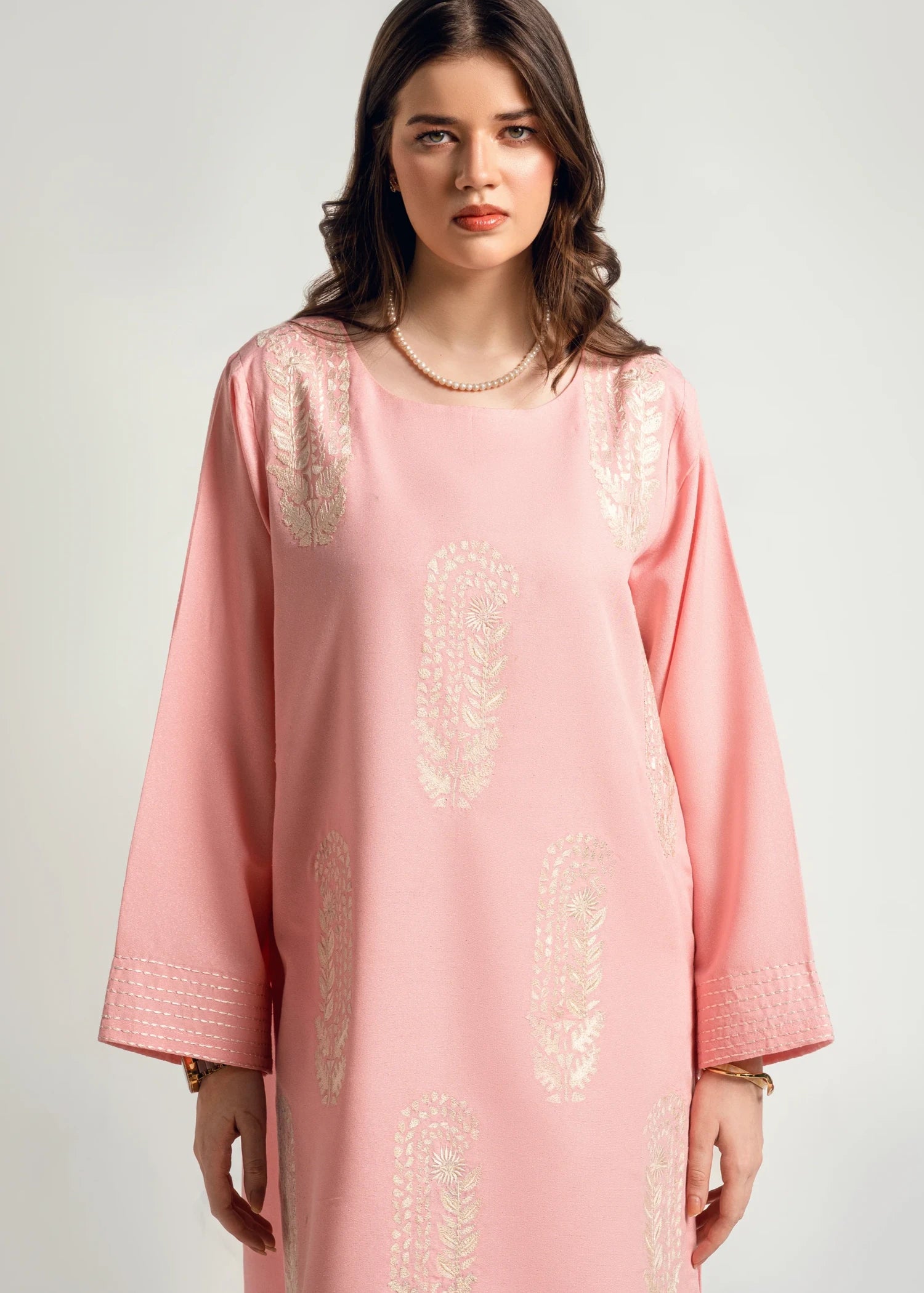 karandi Kurta Set in Pink