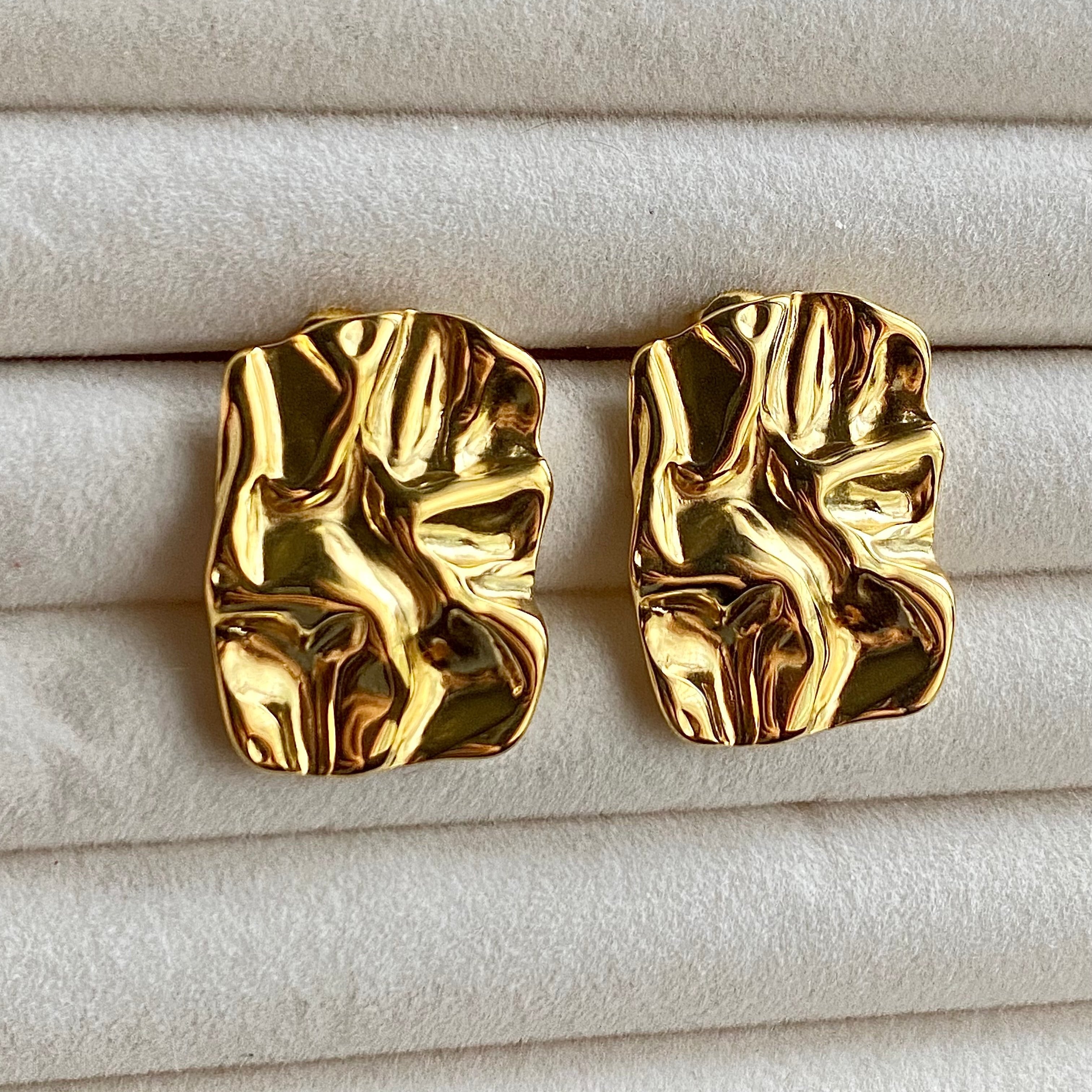 Earrings in Gold Color by - Trendy Women Earrings WJU2779
