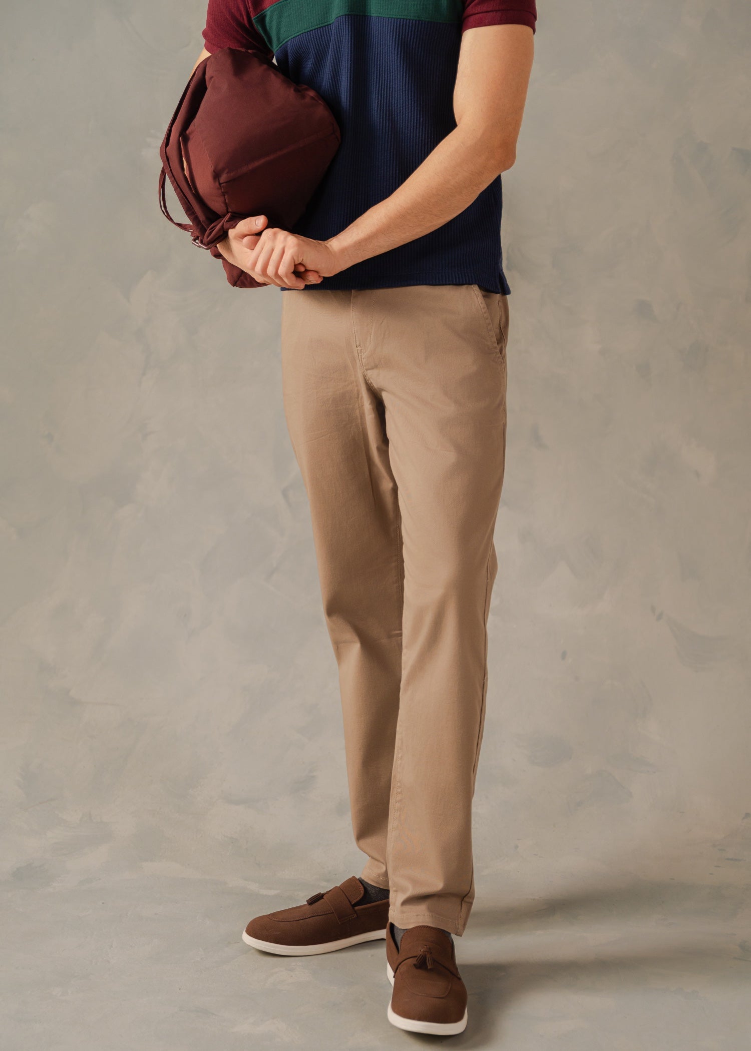 cotton Pants in Khaki brown