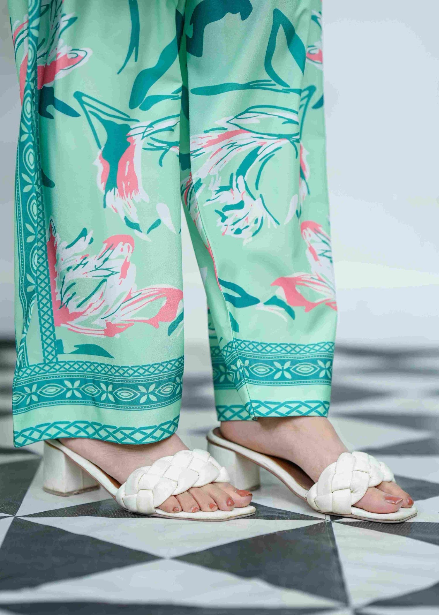 crepe Co Ord Sets in Mint green