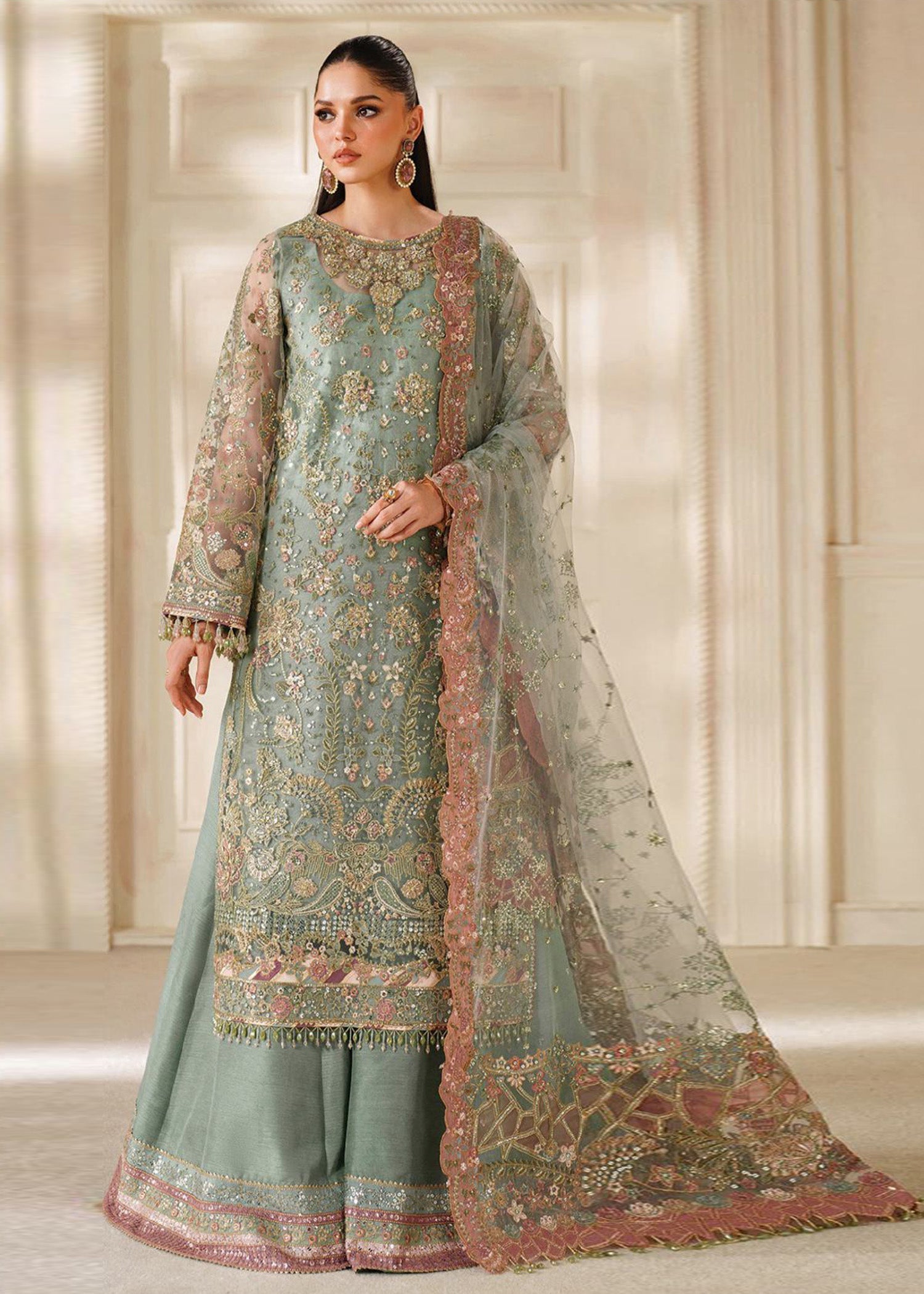 net Unstitched in Pastel green