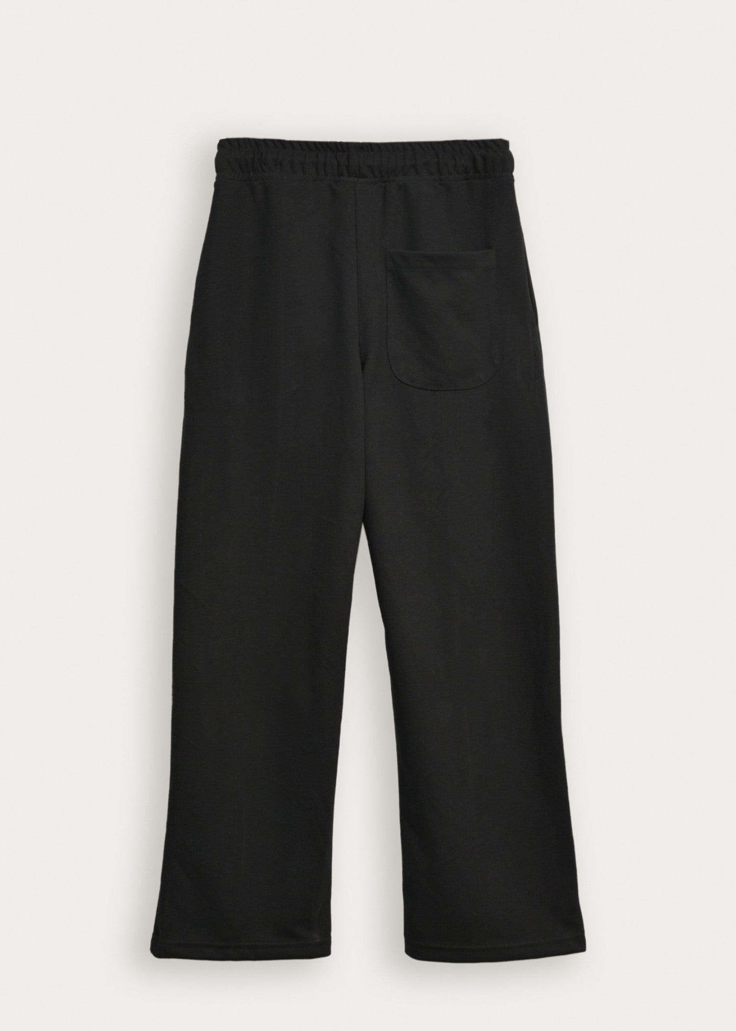 interlock knit Trousers in Black