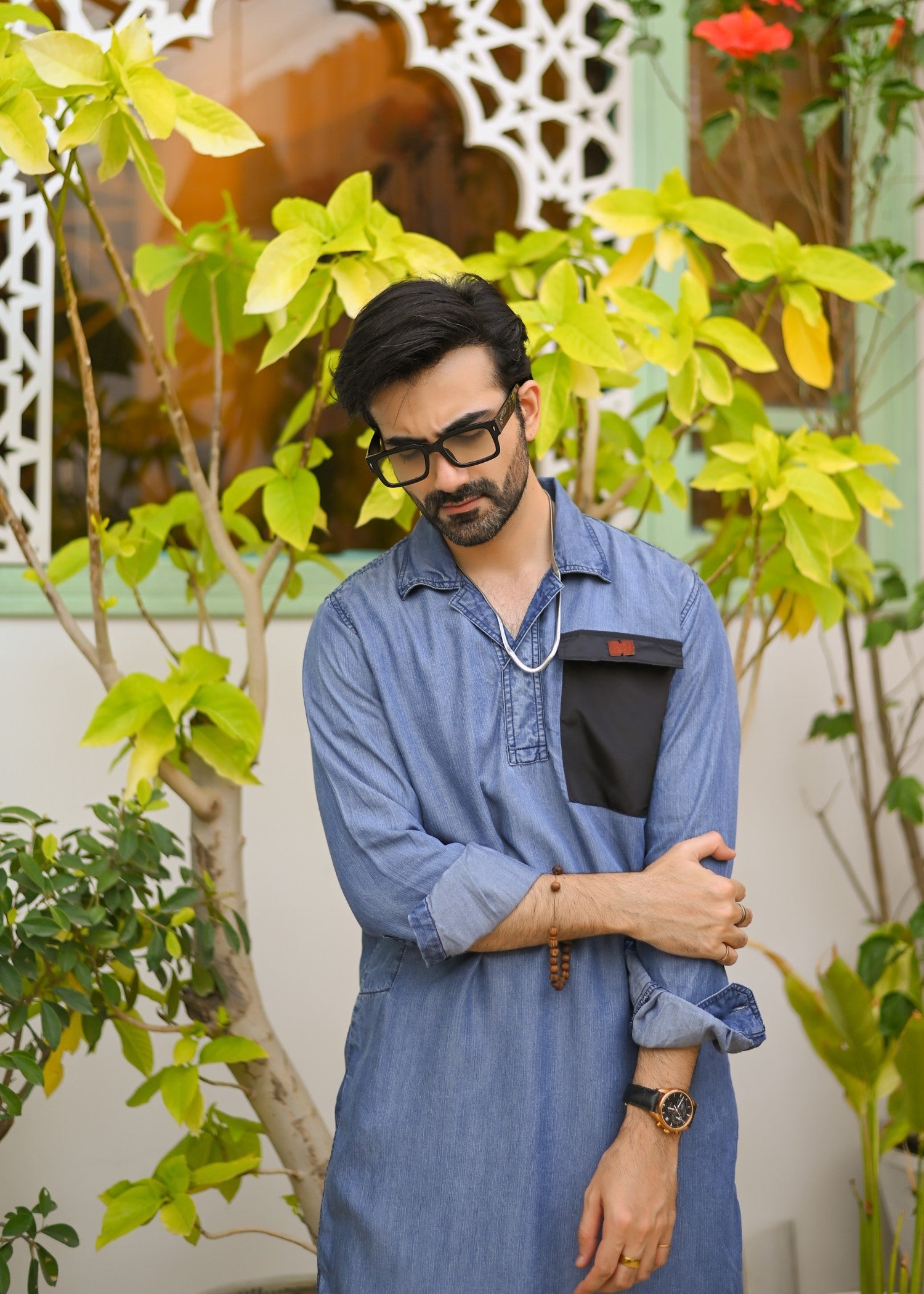 denim Kurta in Blue