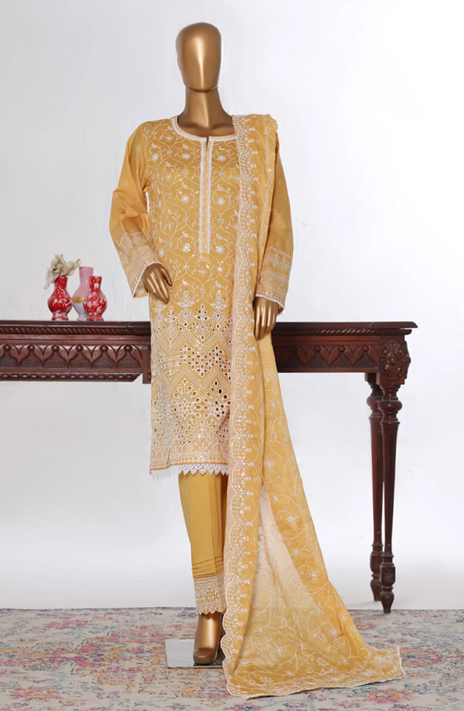 RTW White & White Embroidered Lawn – 8