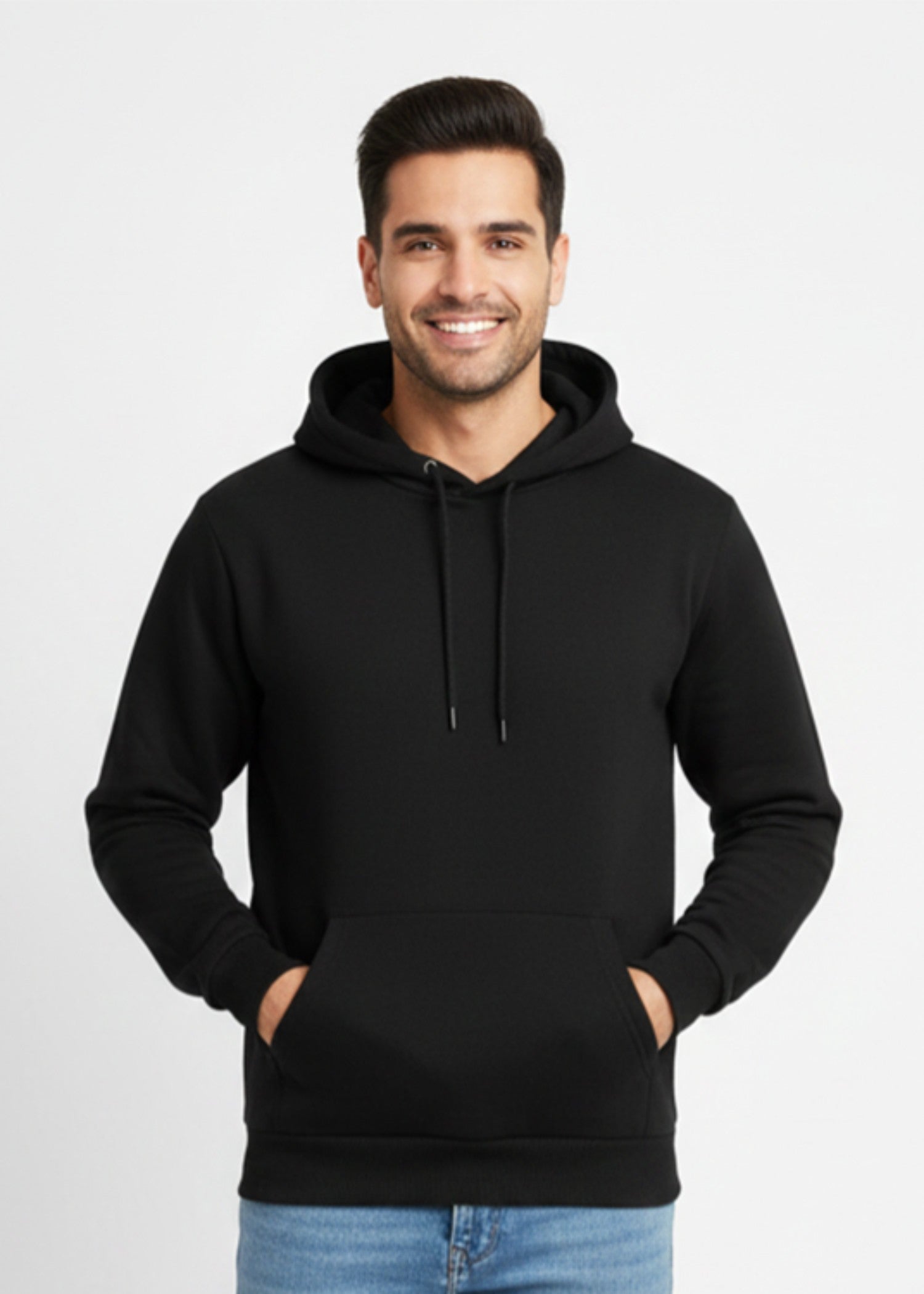 fleece Hoodie in Black by Topco.Pk