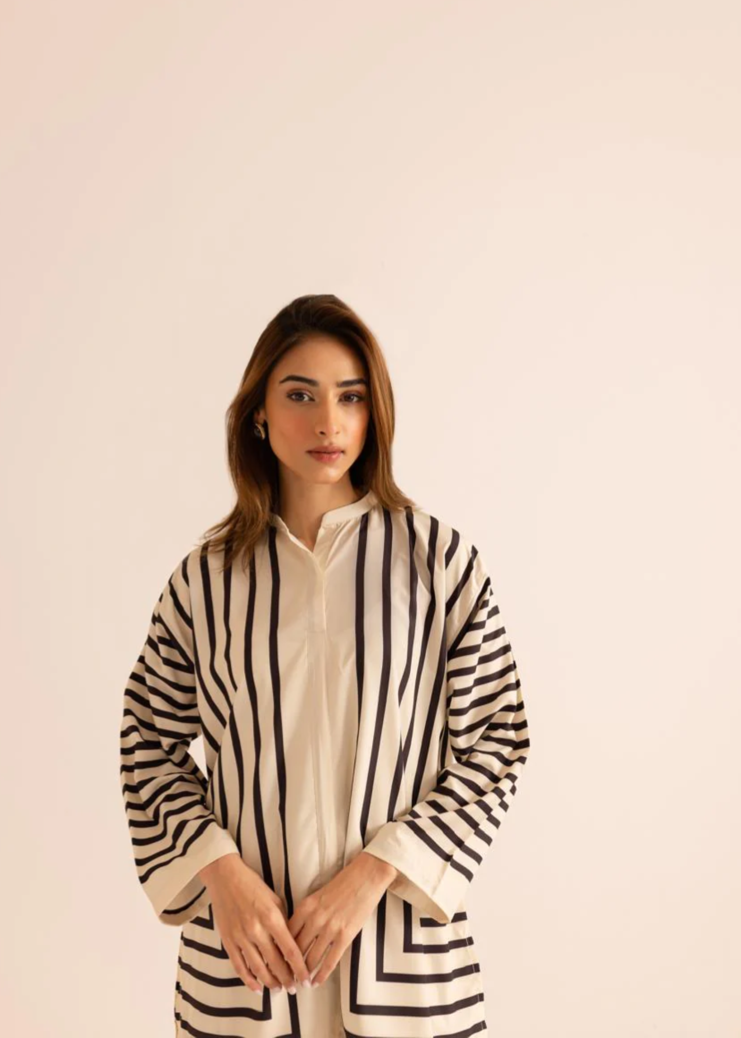 poly lawn Co Ord Sets in Off-white