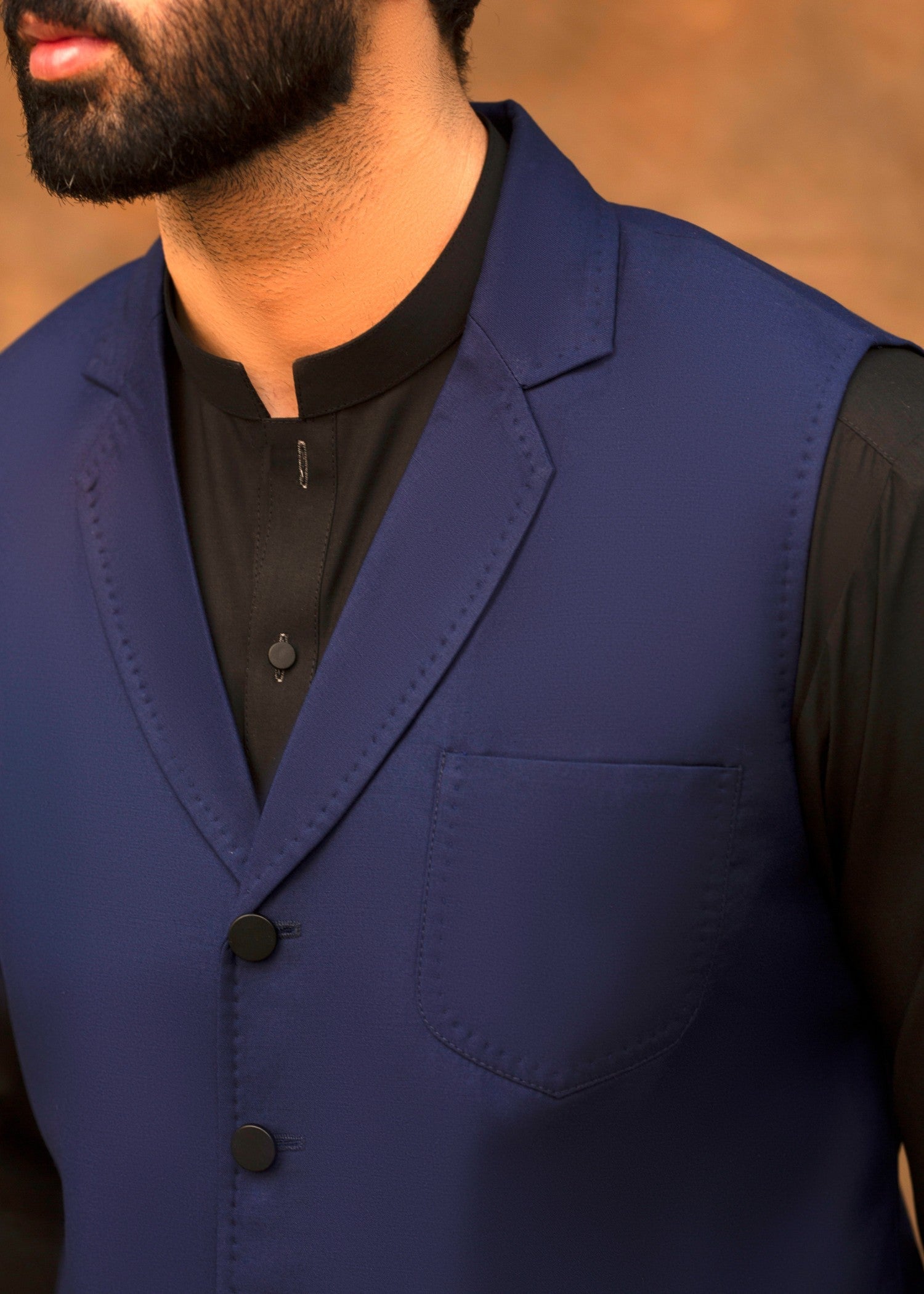 suiting Waistcoat in Navy blue by Eminence