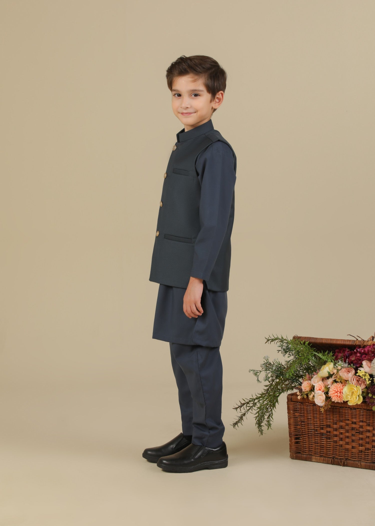 suiting Waistcoat in Charcoal