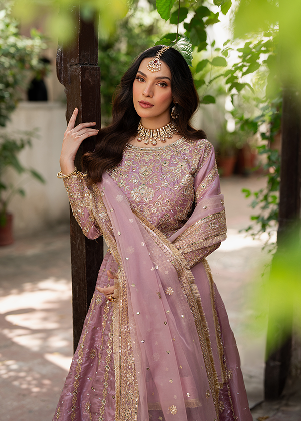 charmuse/shamooz Lehenga in Purple ash