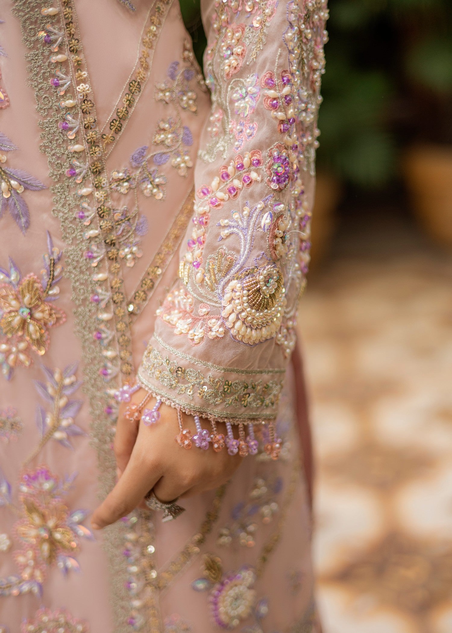 korean raw silk Kurta Set in Pastel pink