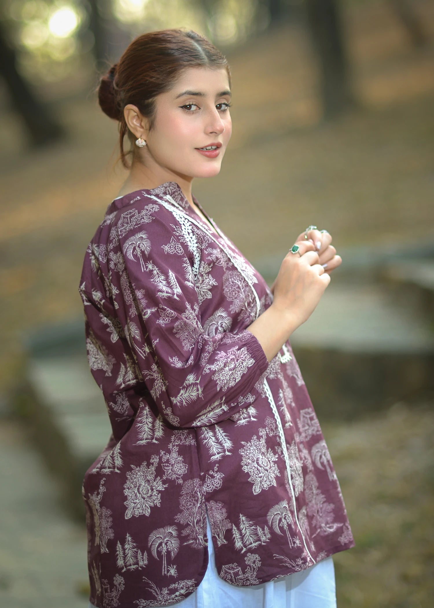 cotton Top in Plum purple