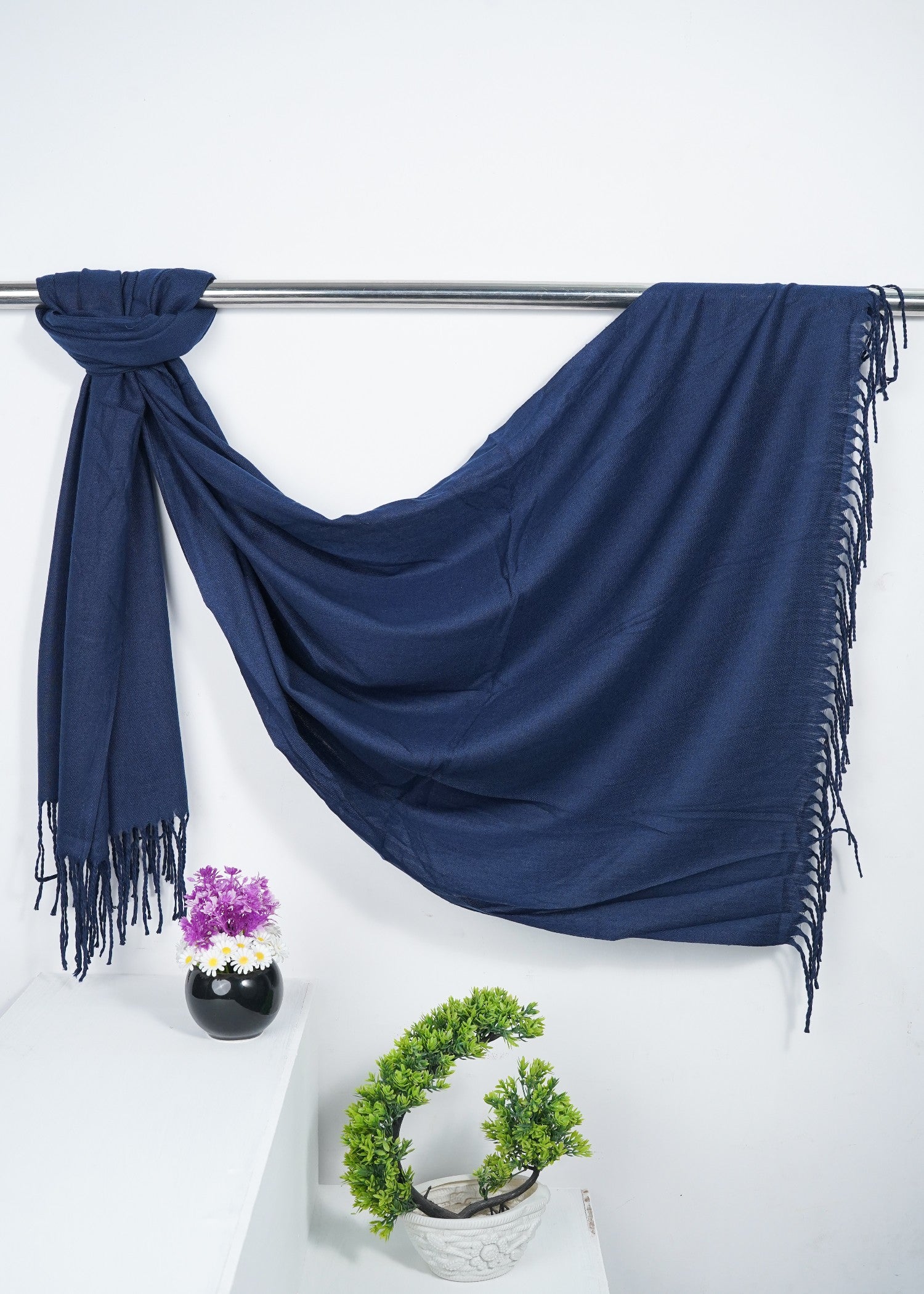 wool Hijab in Midnight blue