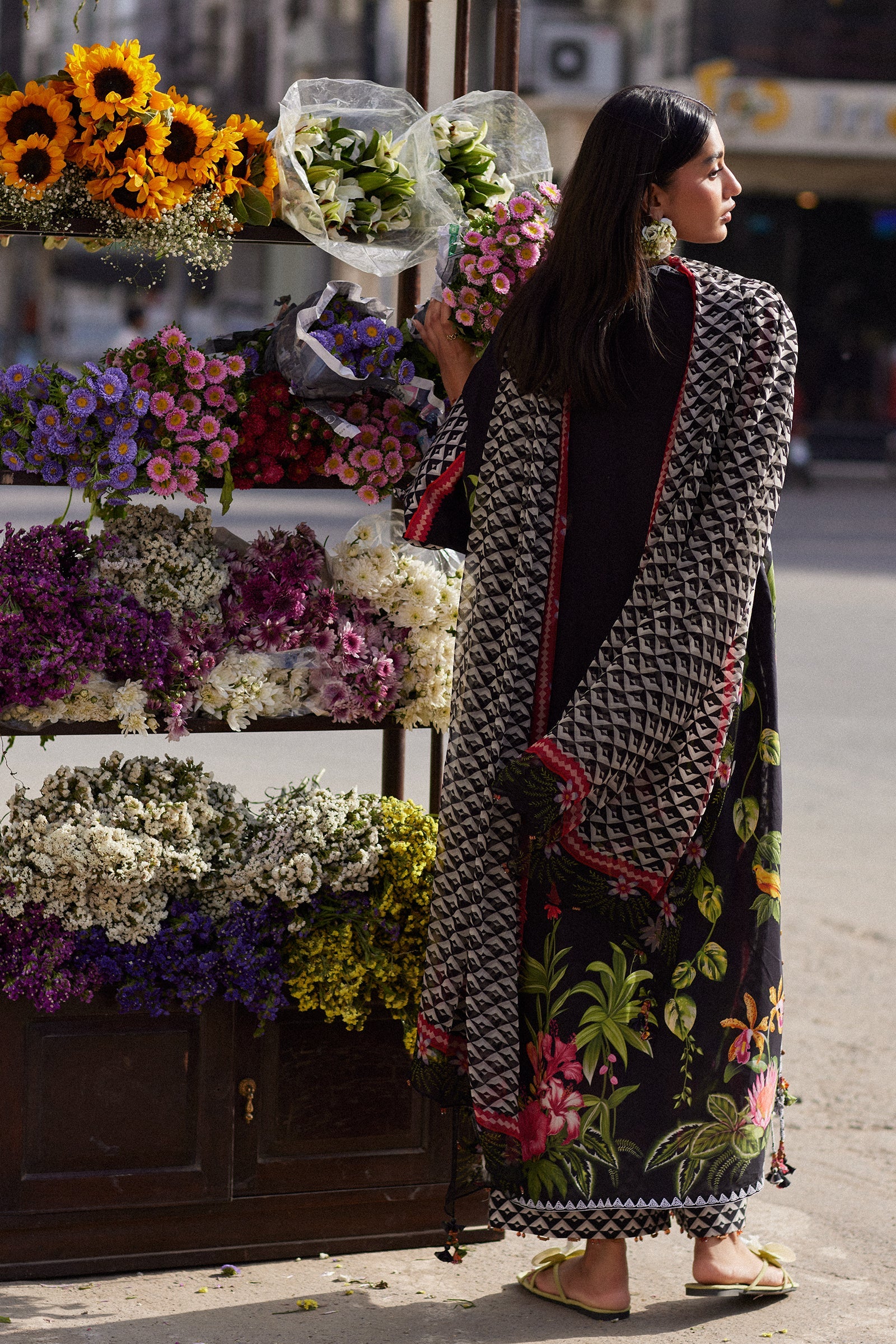Festive Luxury Lawn – Midnight Bloom (Z-04)