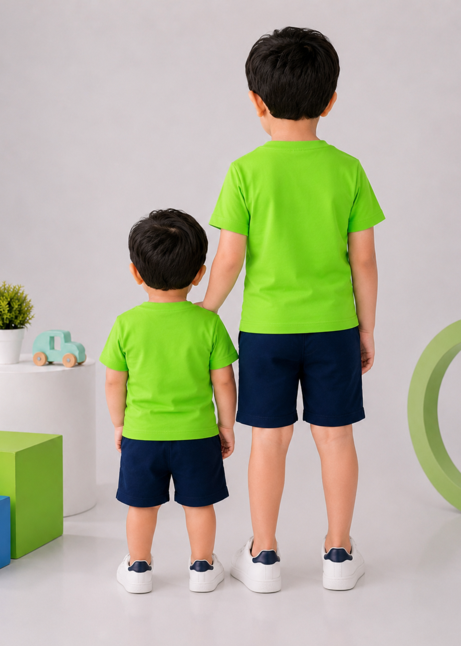 single jersey knit T Shirt in Bright green