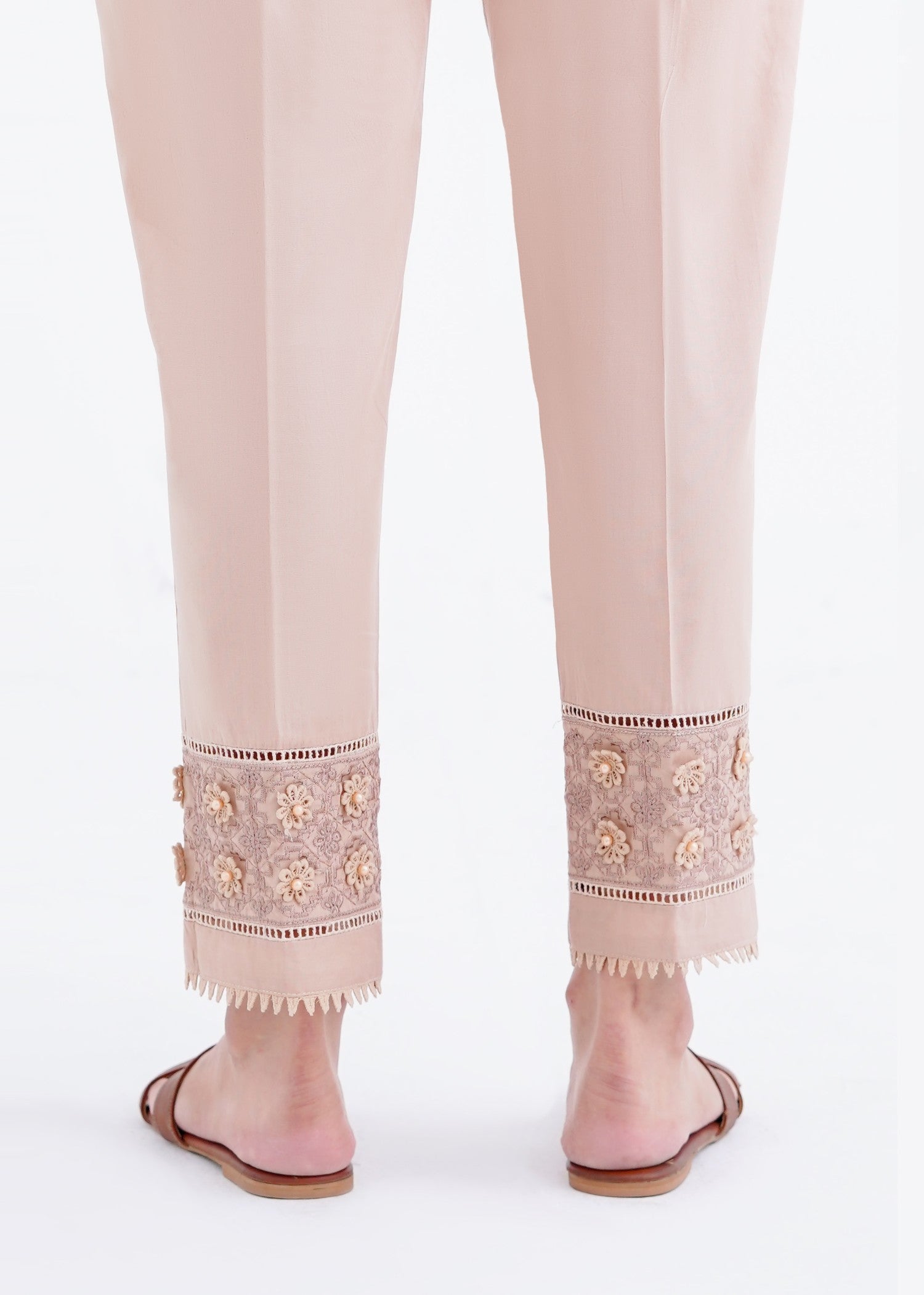 cotton Trousers in Beige