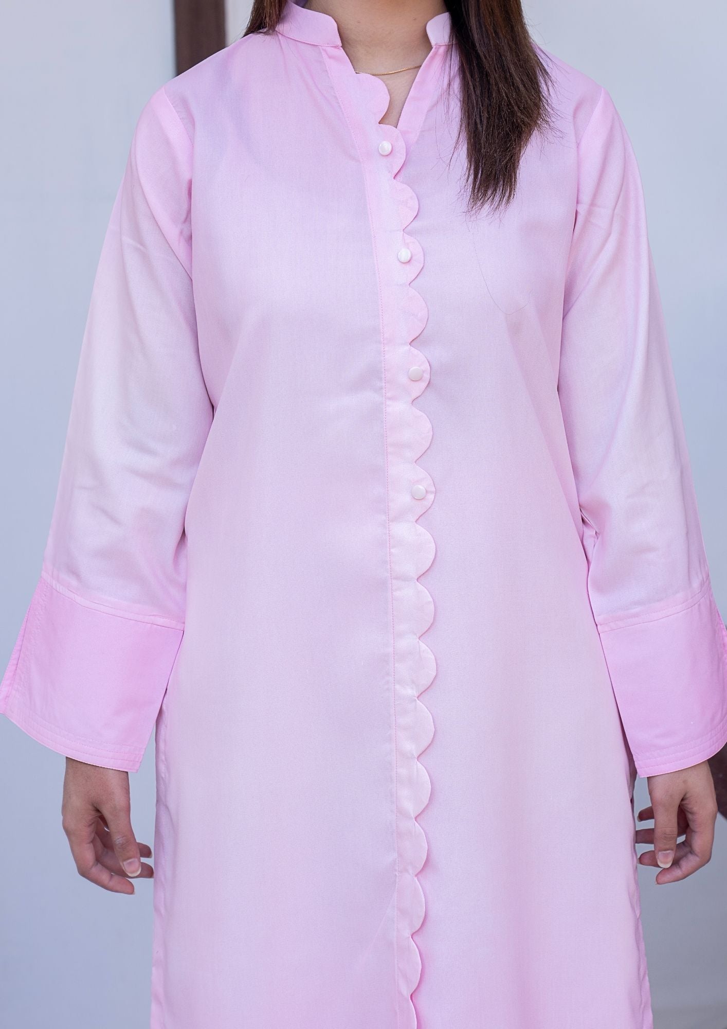 arabic lawn Kurta Set in Pink