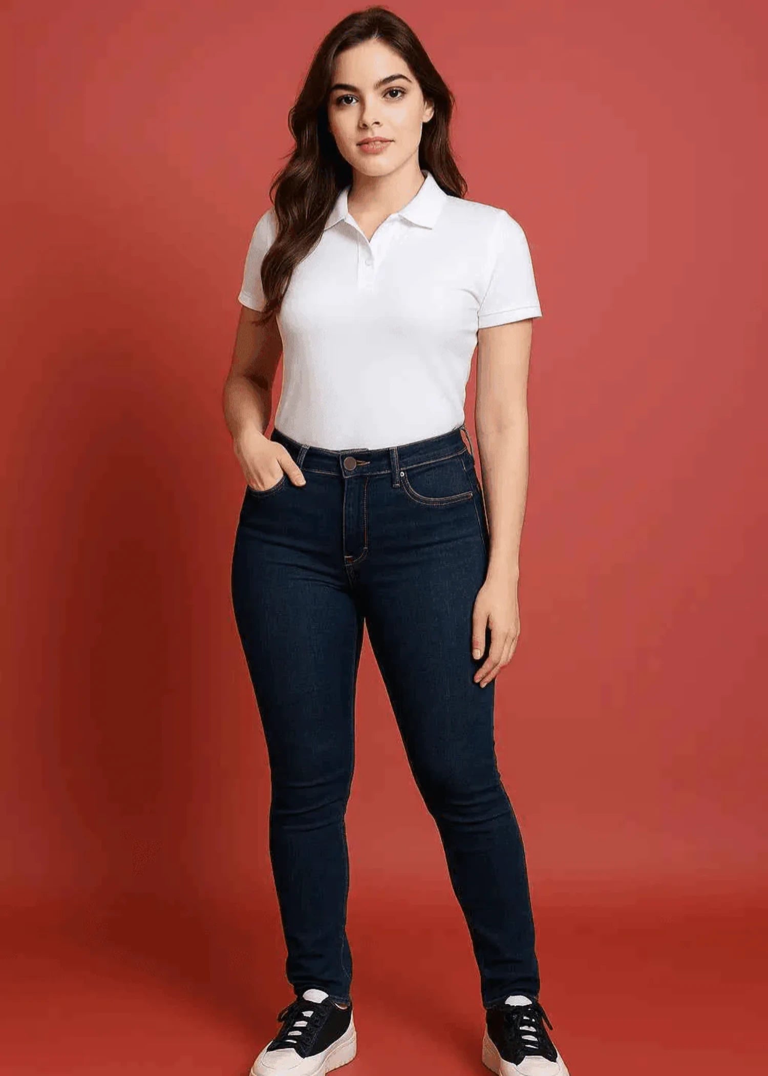 cotton Jeans in Navy blue