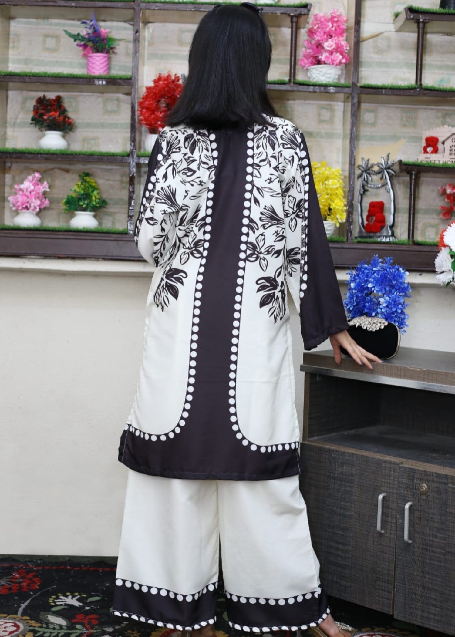 poly lawn Co Ord Sets in Ivory