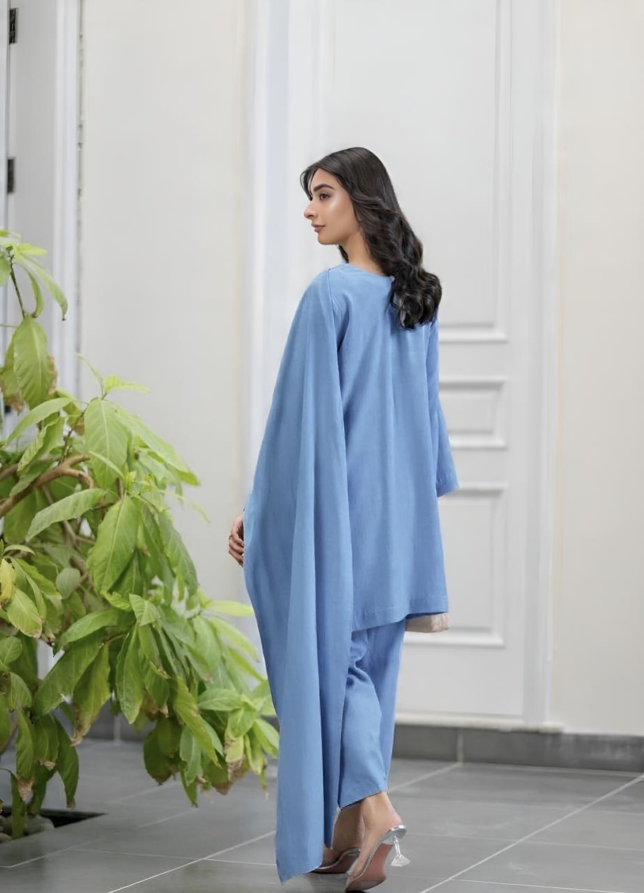 irish linen Co Ord Sets in Powder blue